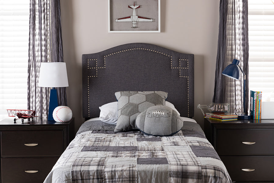 Aubrey Modern and Contemporary Fabric Upholstered Headboard