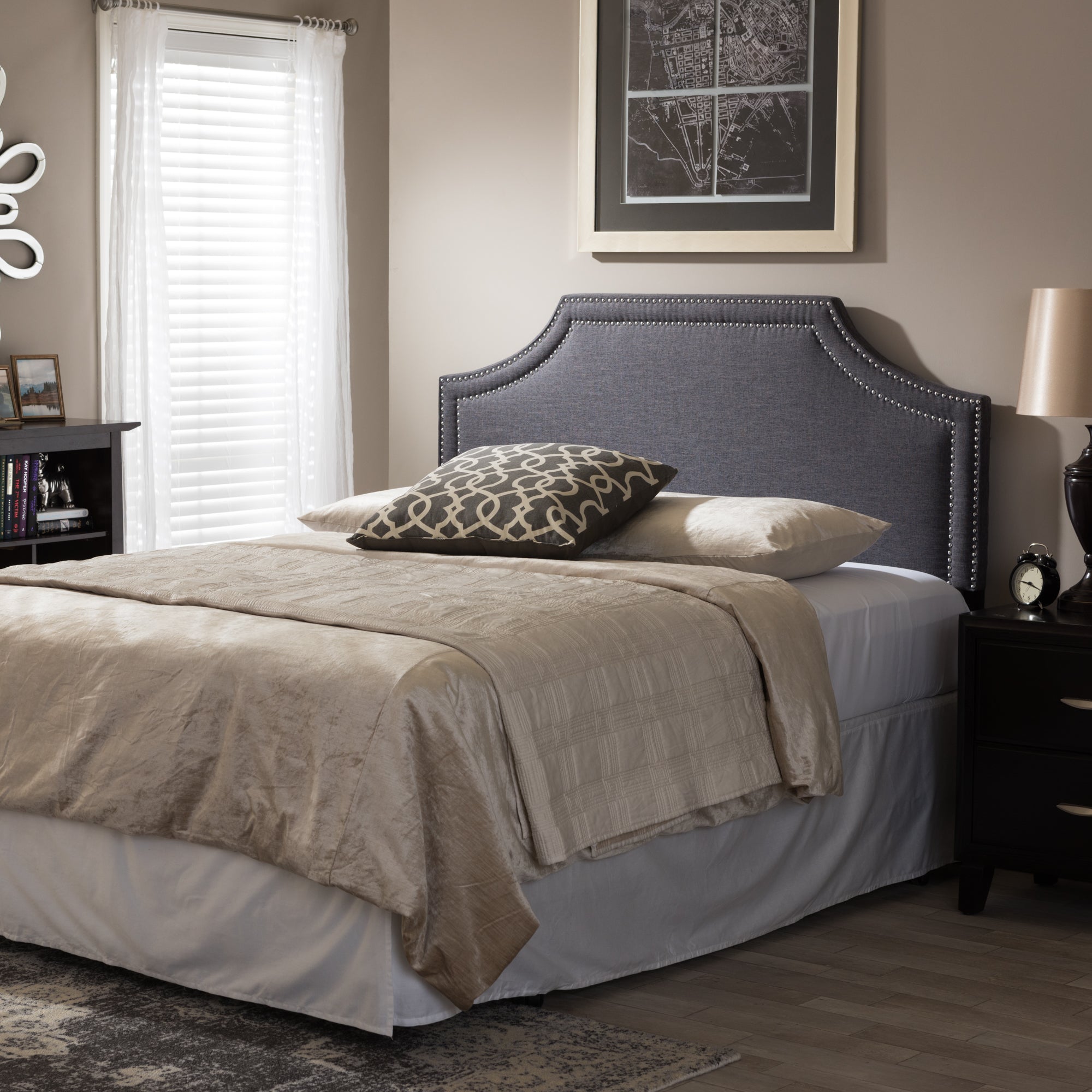 AvigNon Modern and Contemporary Fabric Upholstered Headboard