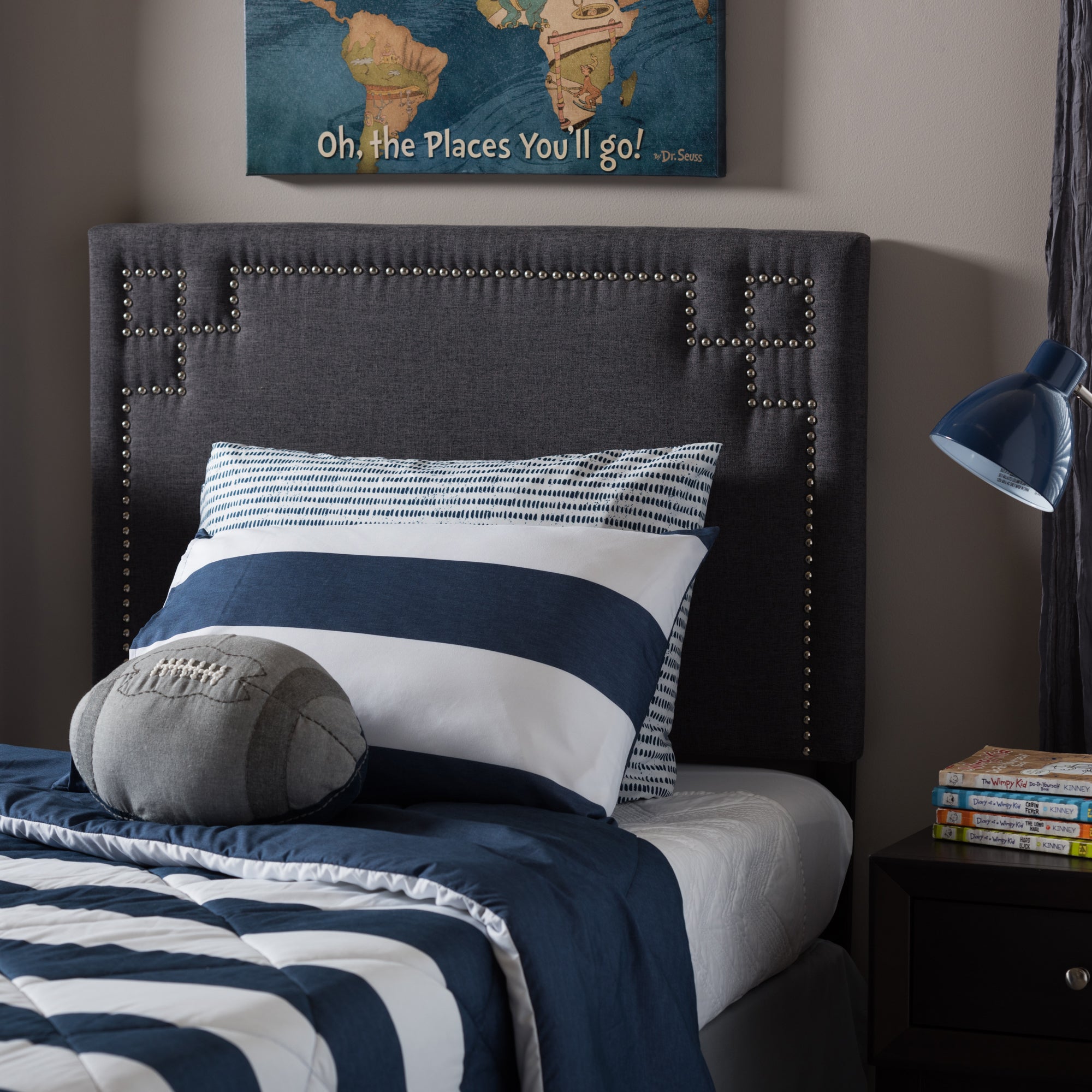 Geneva Modern and Contemporary Fabric Upholstered Headboard