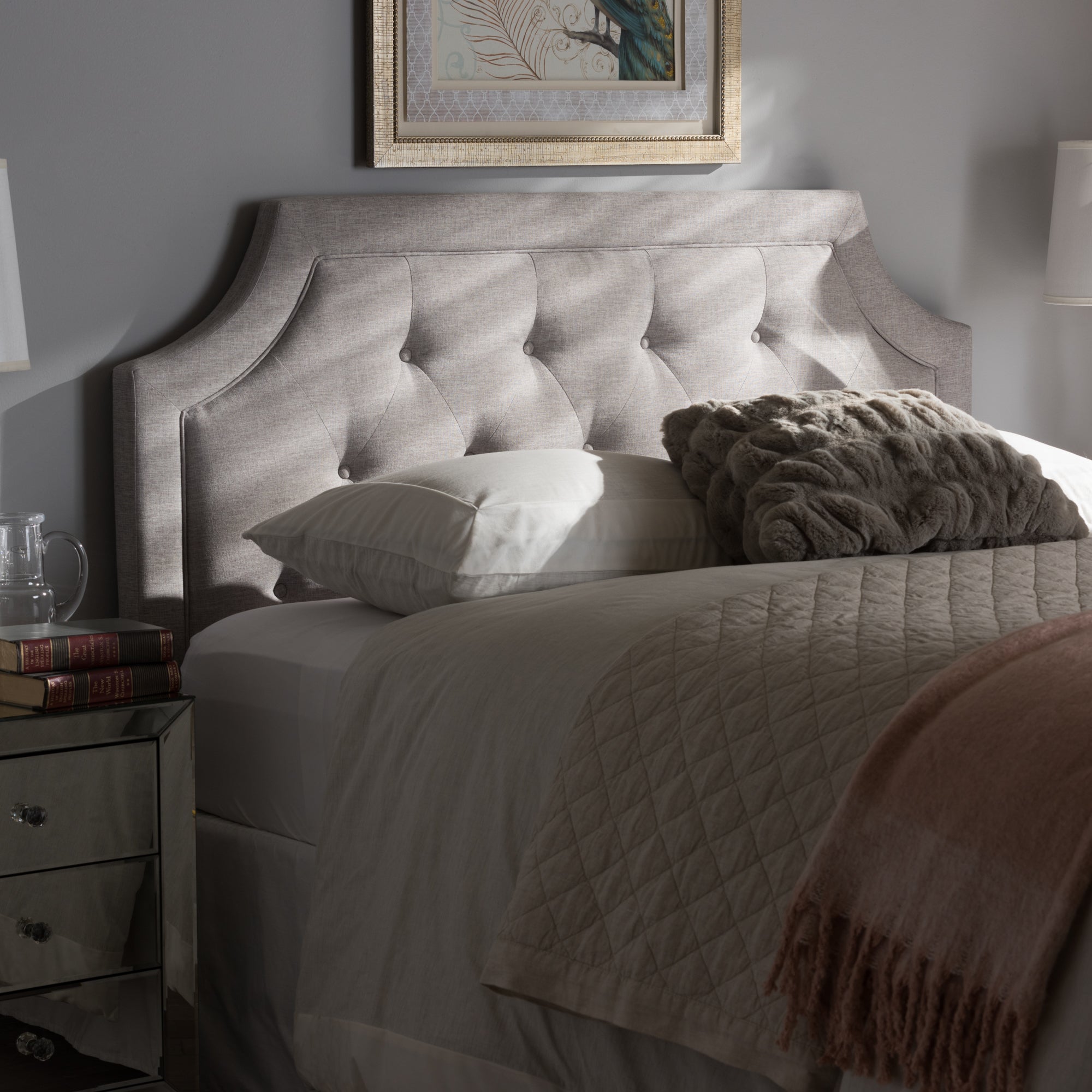 Mars Modern and Contemporary Fabric Headboard
