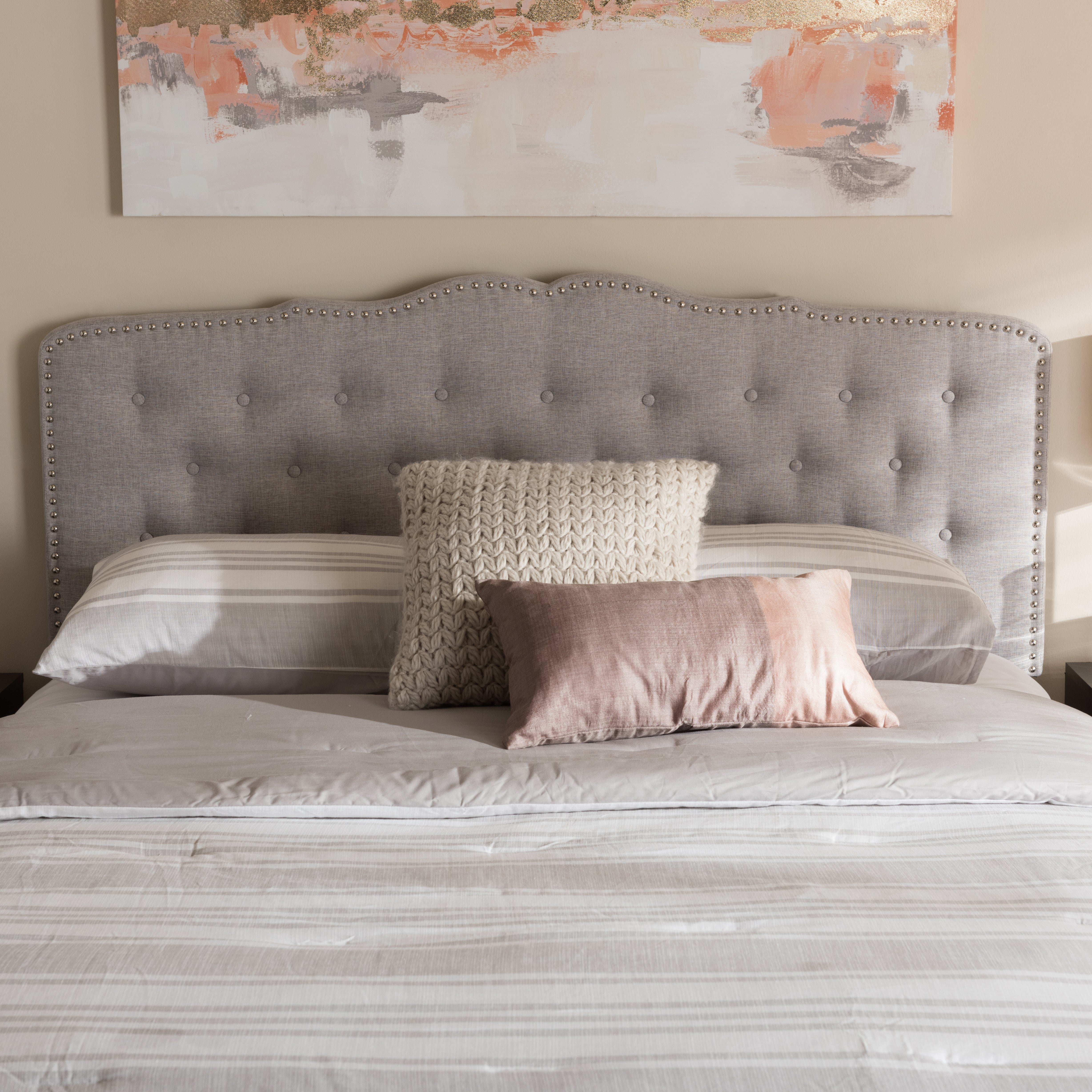 Lucy Modern and Contemporary Fabric Headboard