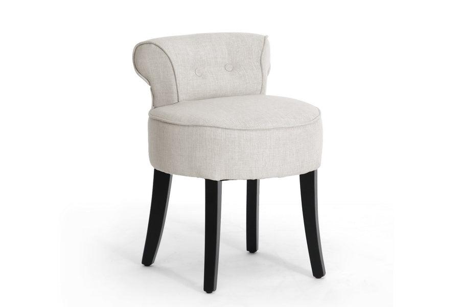 Millani Linen Modern Lounge Stool
