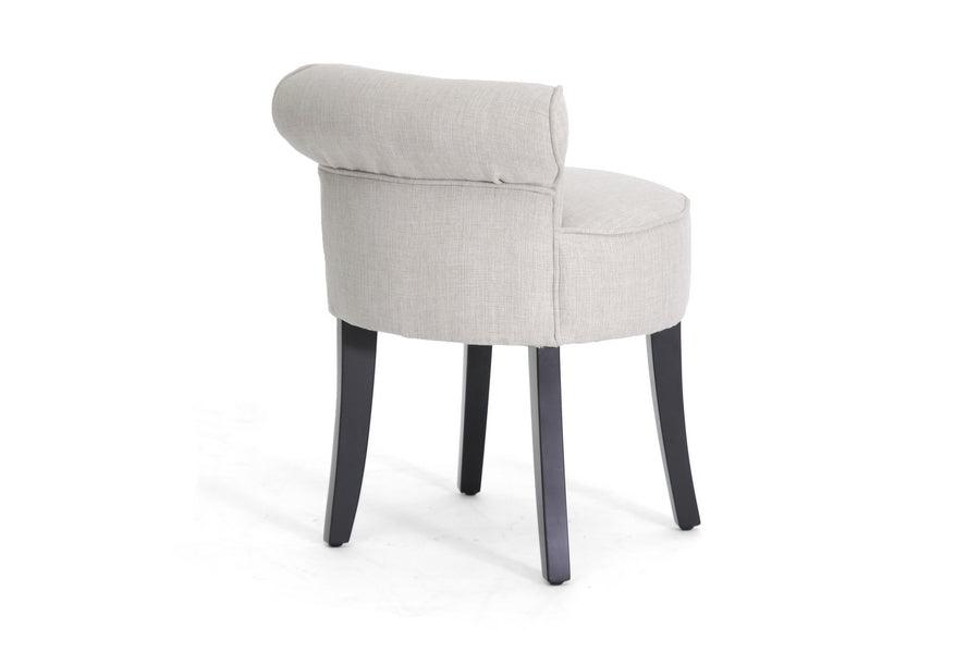 Millani Linen Modern Lounge Stool
