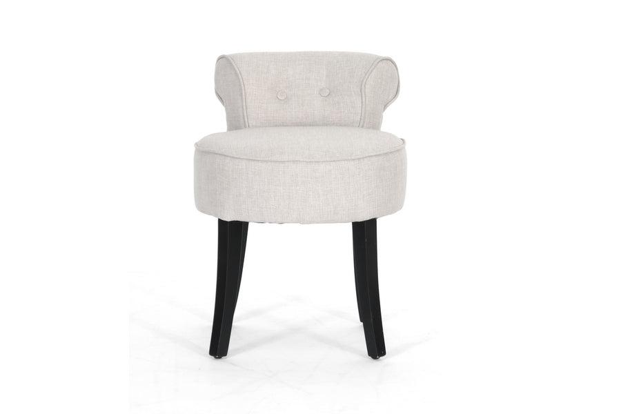 Millani Linen Modern Lounge Stool