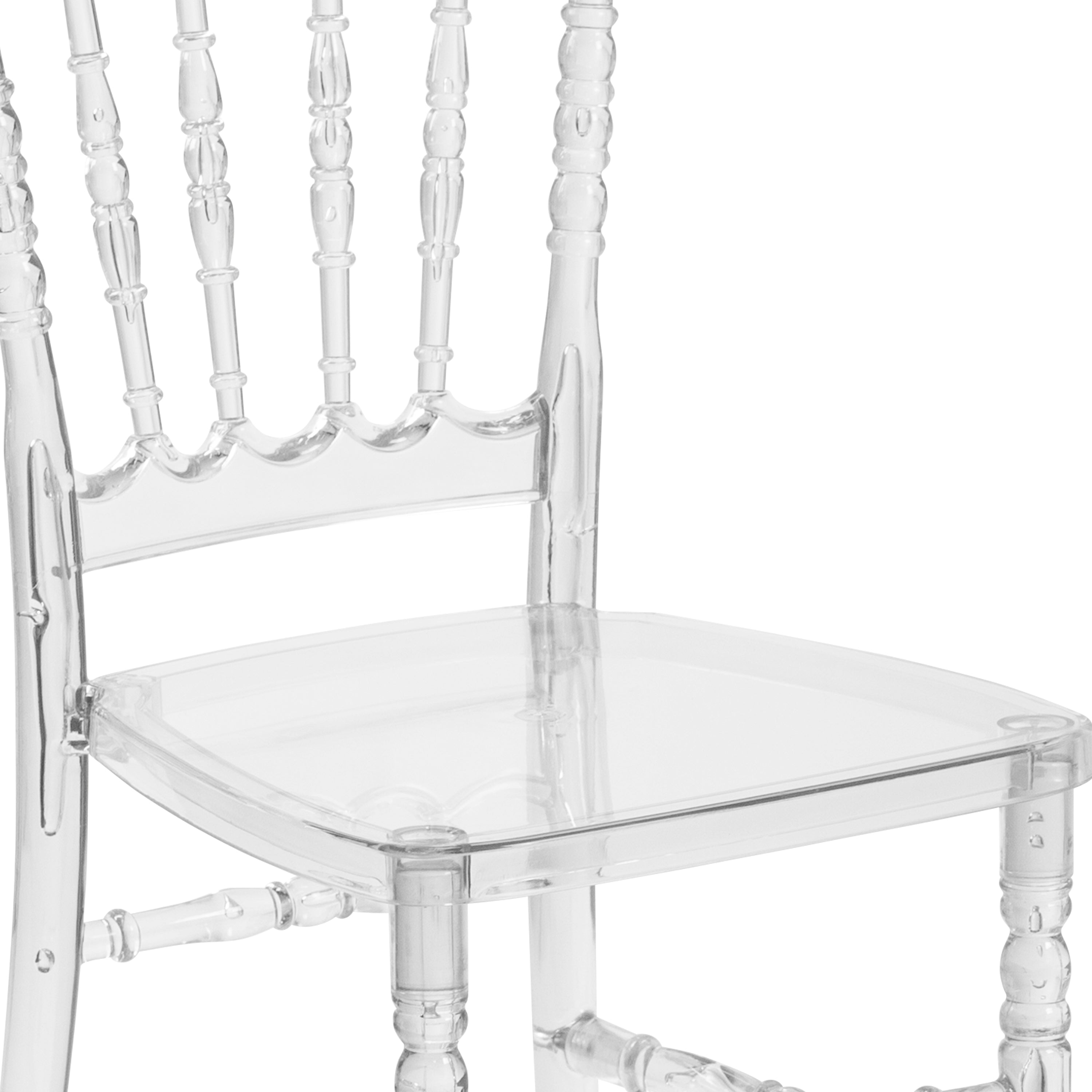 Flash Elegance Napoleon Stacking Chair-Accent Chair-Flash Furniture-Wall2Wall Furnishings