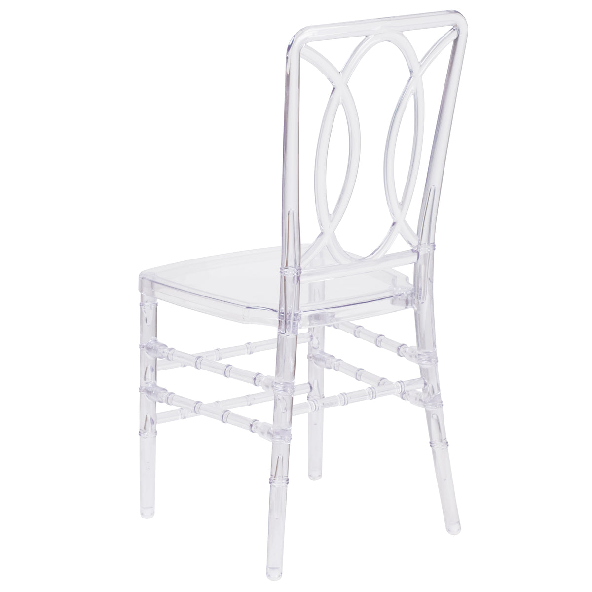 Flash Elegance Transparent Stacking Chair with Designer Back - Event Chair - UV Resistant