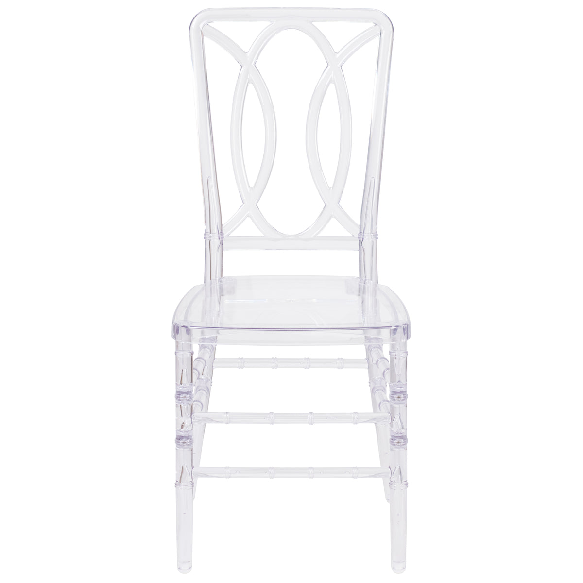 Flash Elegance Transparent Stacking Chair with Designer Back - Event Chair - UV Resistant