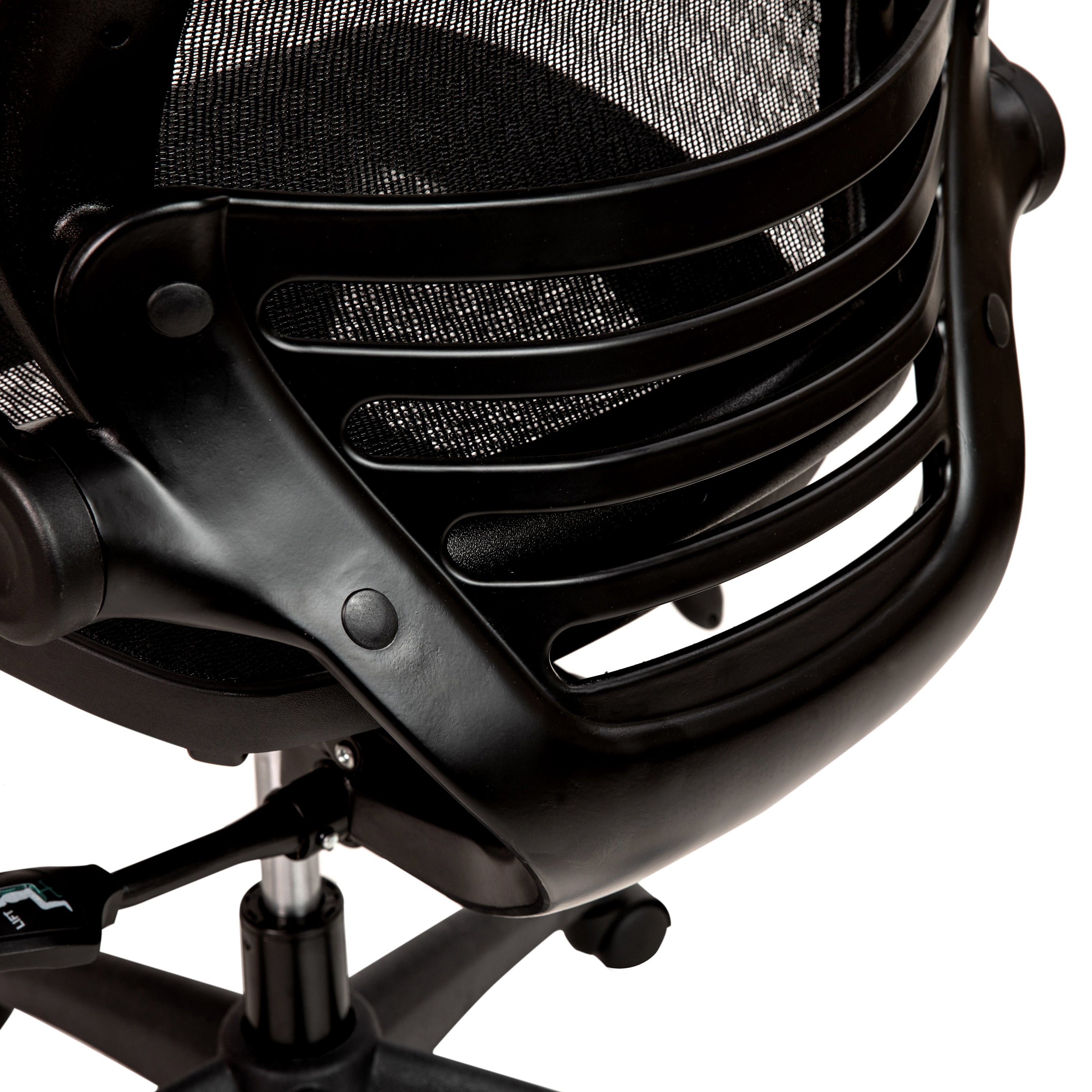 Mid-Back Transparent Mesh Executive Swivel Office Chair with Flip-Up Arms