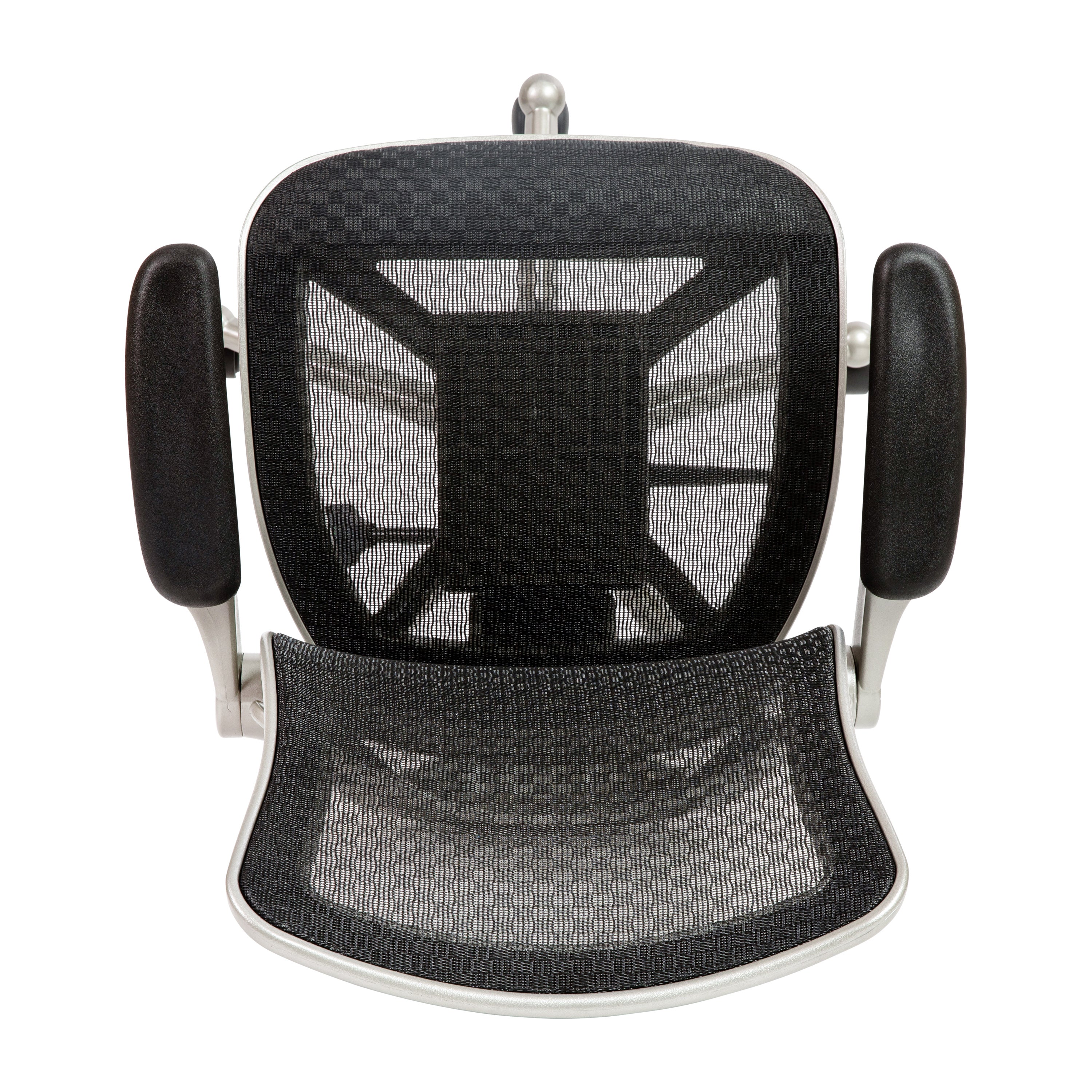 Mid-Back Transparent Mesh Executive Swivel Office Chair with Flip-Up Arms