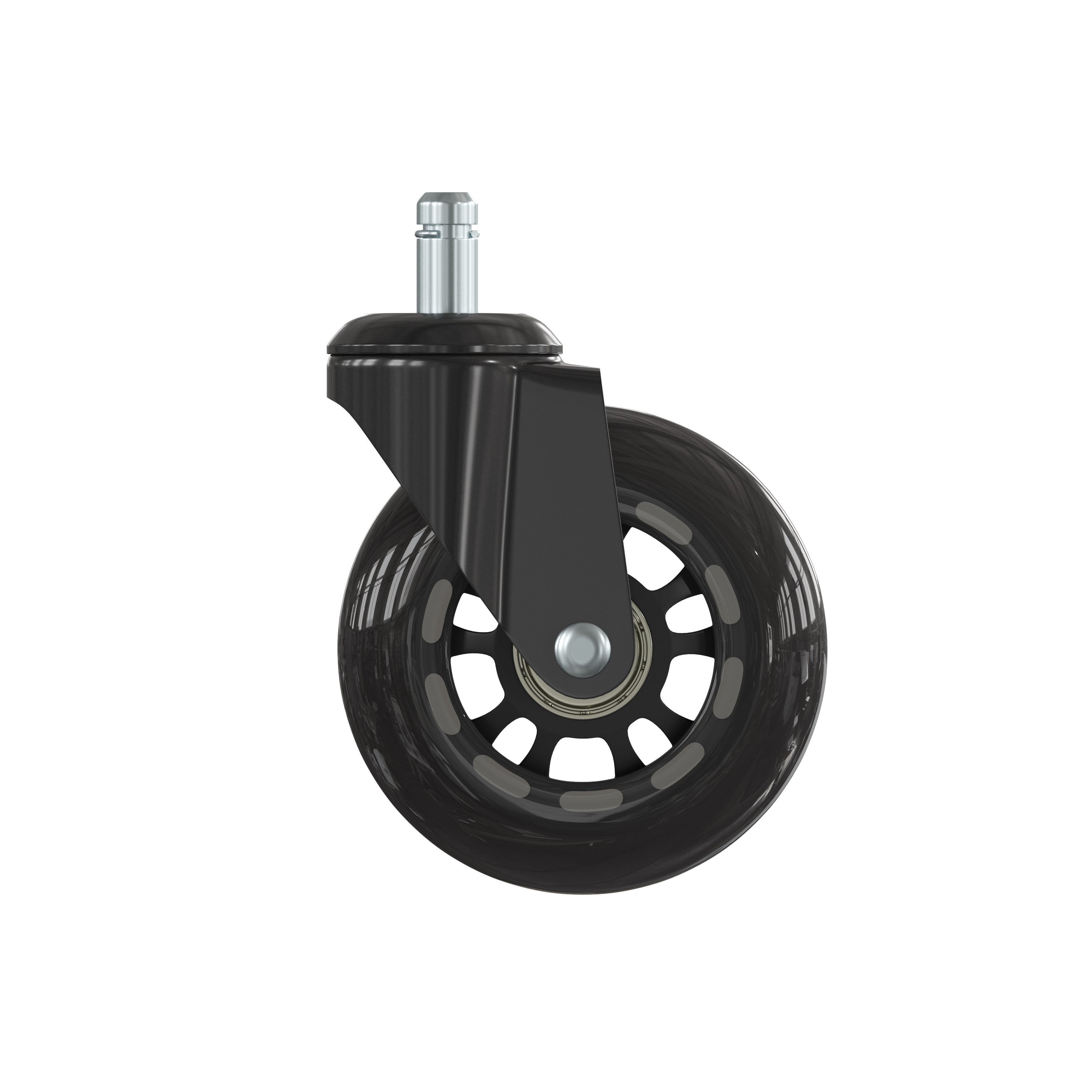 Set of 5 Non-Marring Polyurethane Replacement Wheels with Ball Bearing Motion for Gaming and Home Office Chairs