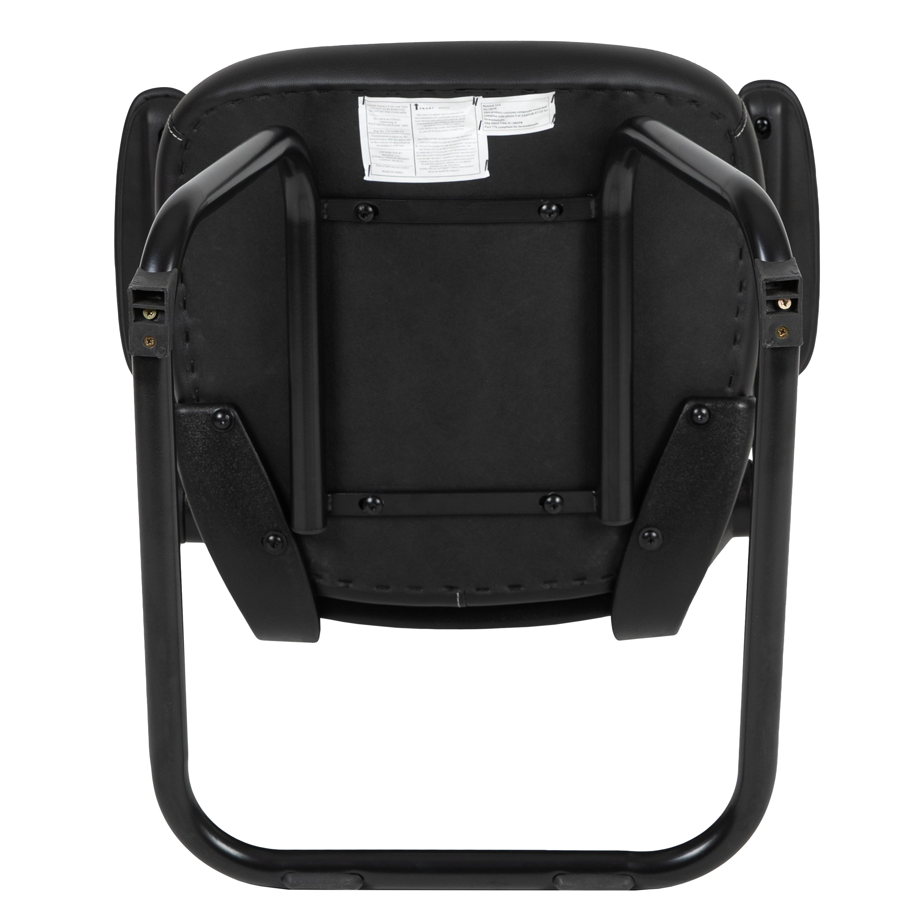 Mesh Sled Base Side Reception Chair with Flip-Up Arms
