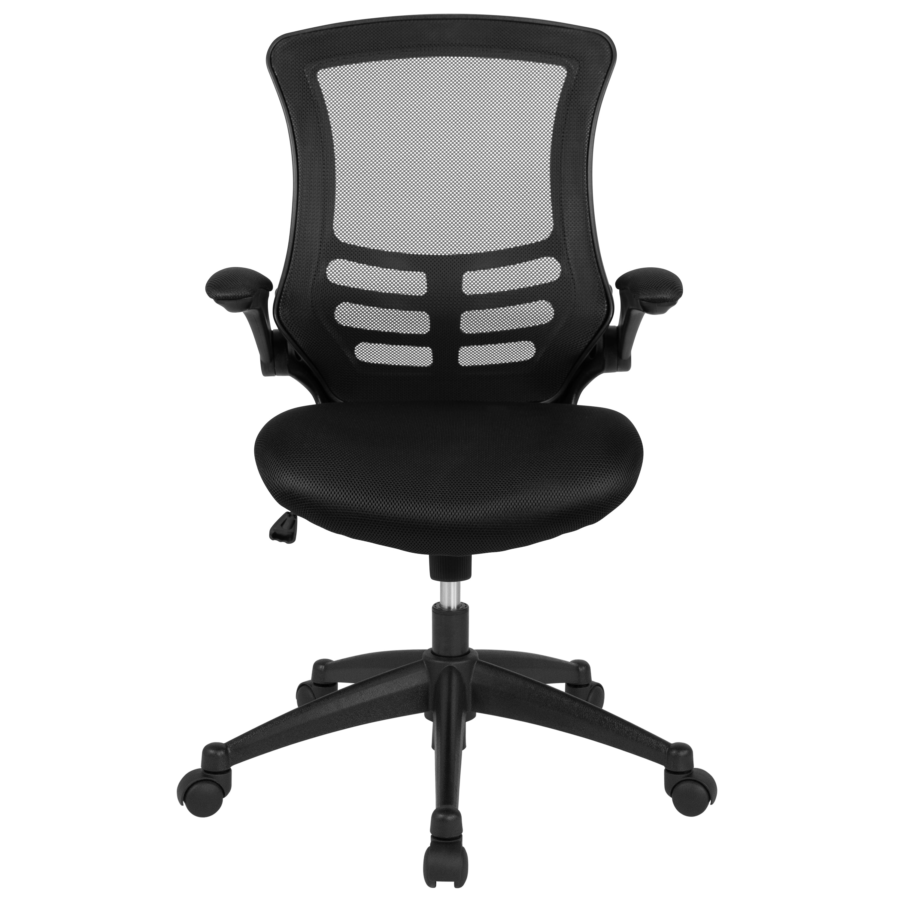 Mid-Back Mesh Swivel Ergonomic Task Office Chair with Flip-Up Arms