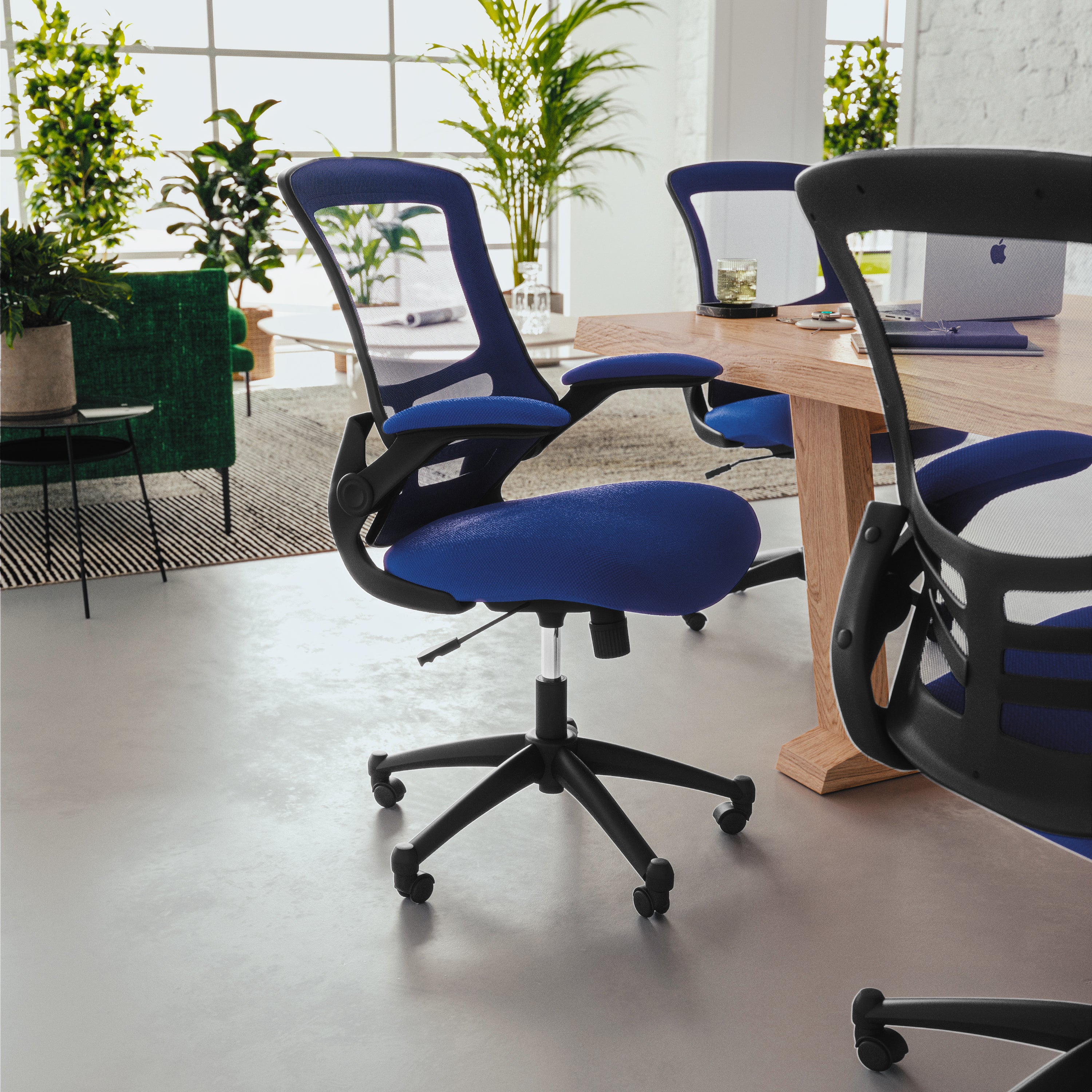 Mid-Back Mesh Swivel Ergonomic Task Office Chair with Flip-Up Arms