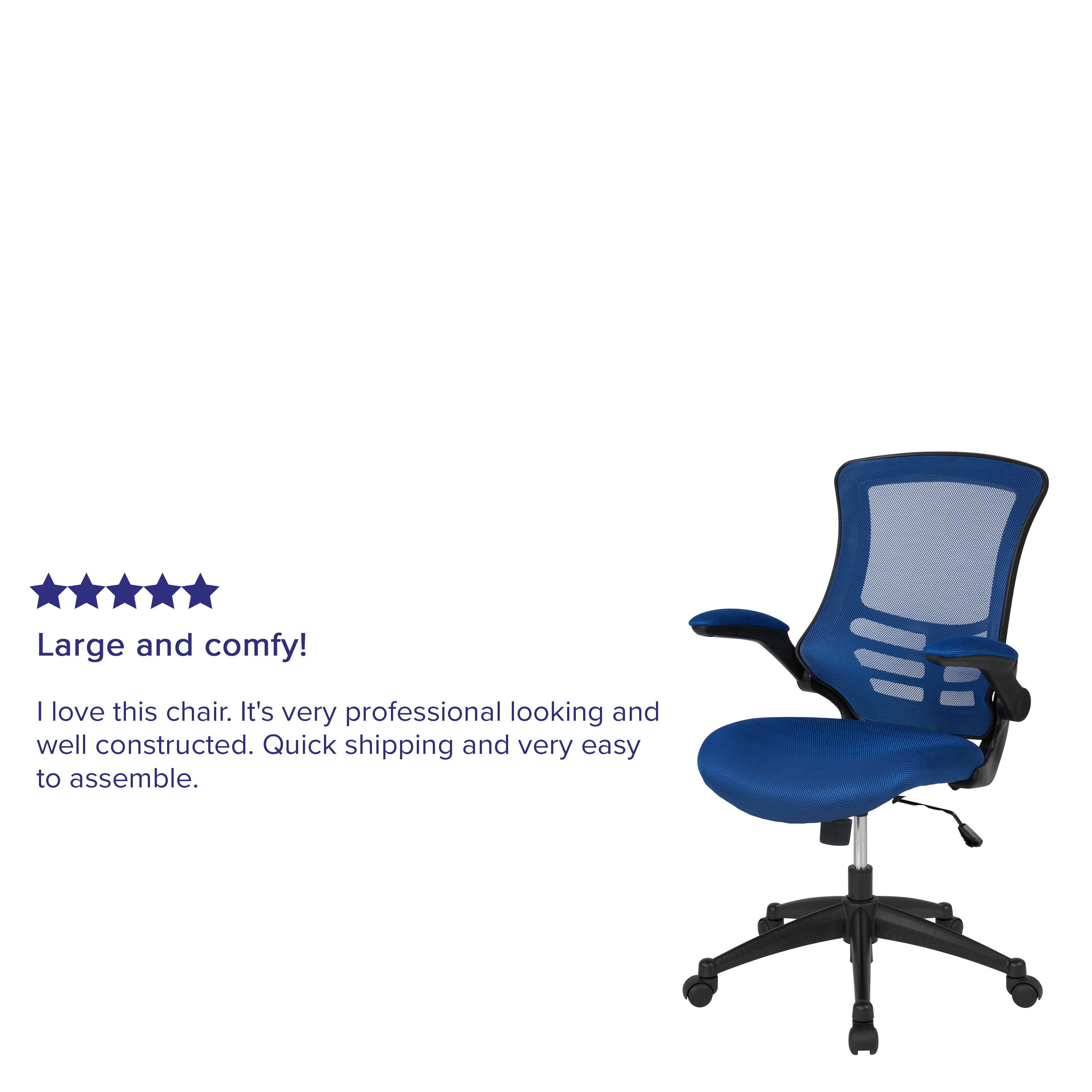Mid-Back Mesh Swivel Ergonomic Task Office Chair with Flip-Up Arms