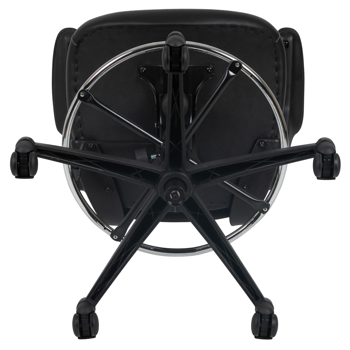 Mid-Back Mesh Ergonomic Drafting Chair with Adjustable Foot Ring and Flip-Up Arms