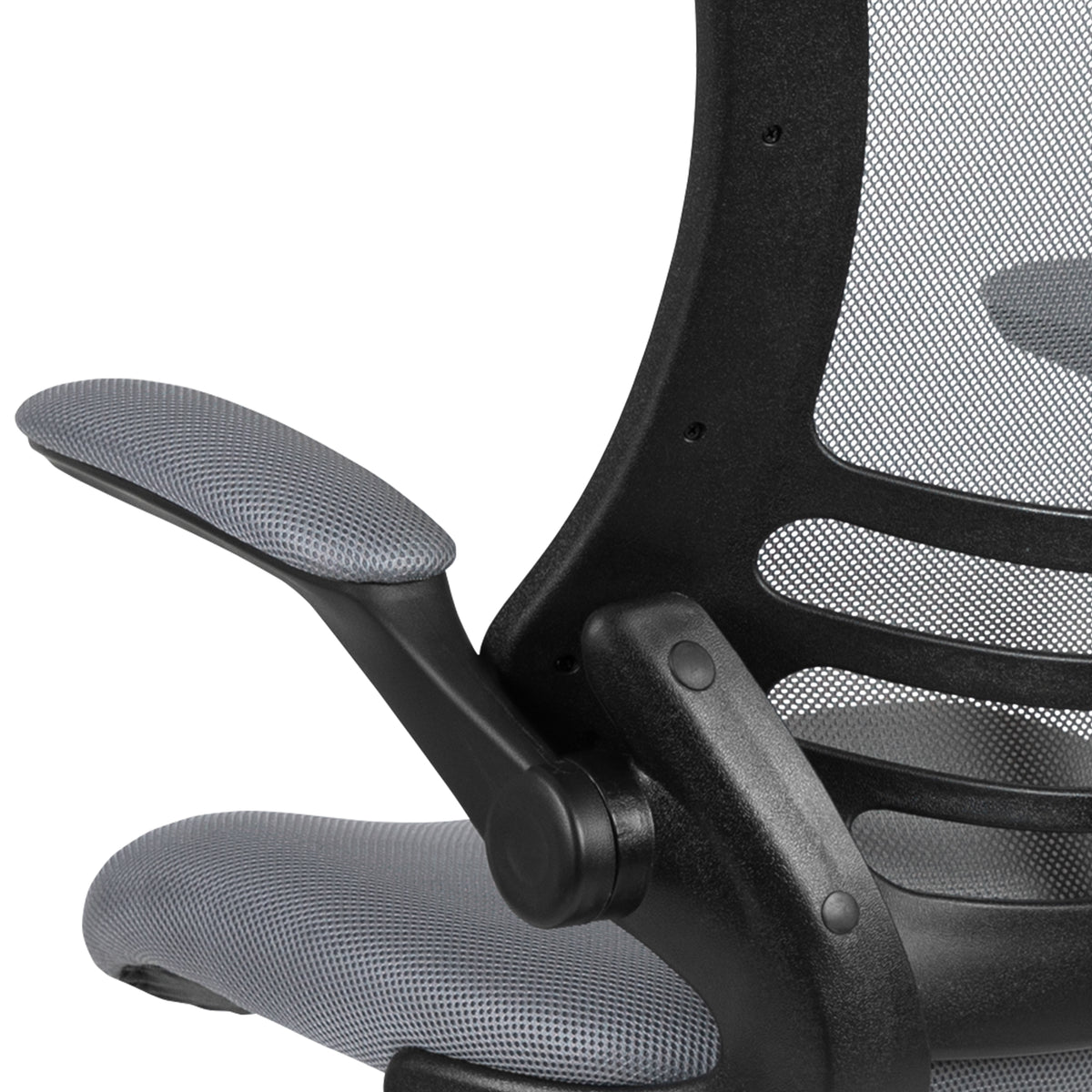 Mid-Back Mesh Ergonomic Drafting Chair with Adjustable Foot Ring and Flip-Up Arms