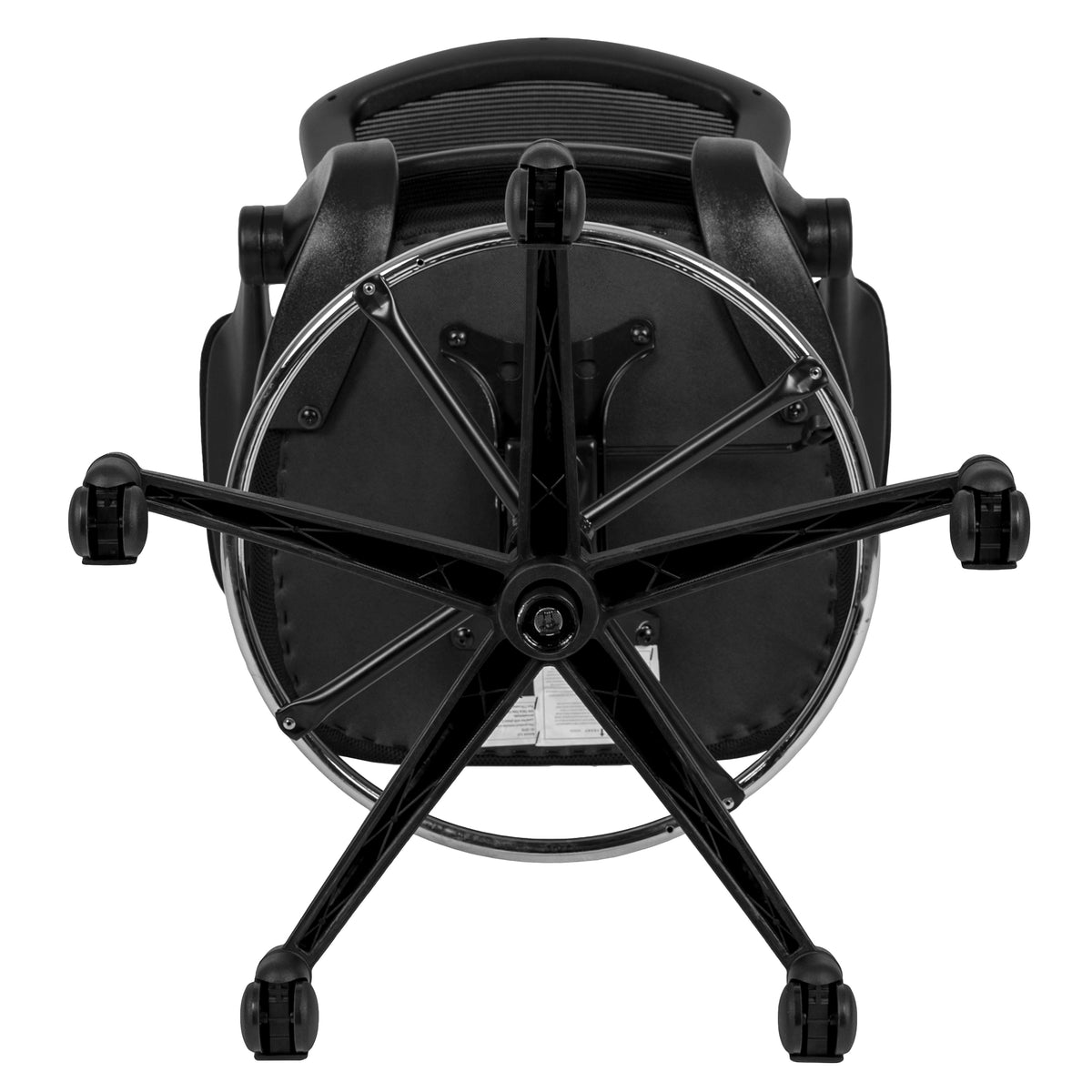 Mid-Back Mesh Ergonomic Drafting Chair with Adjustable Foot Ring and Flip-Up Arms
