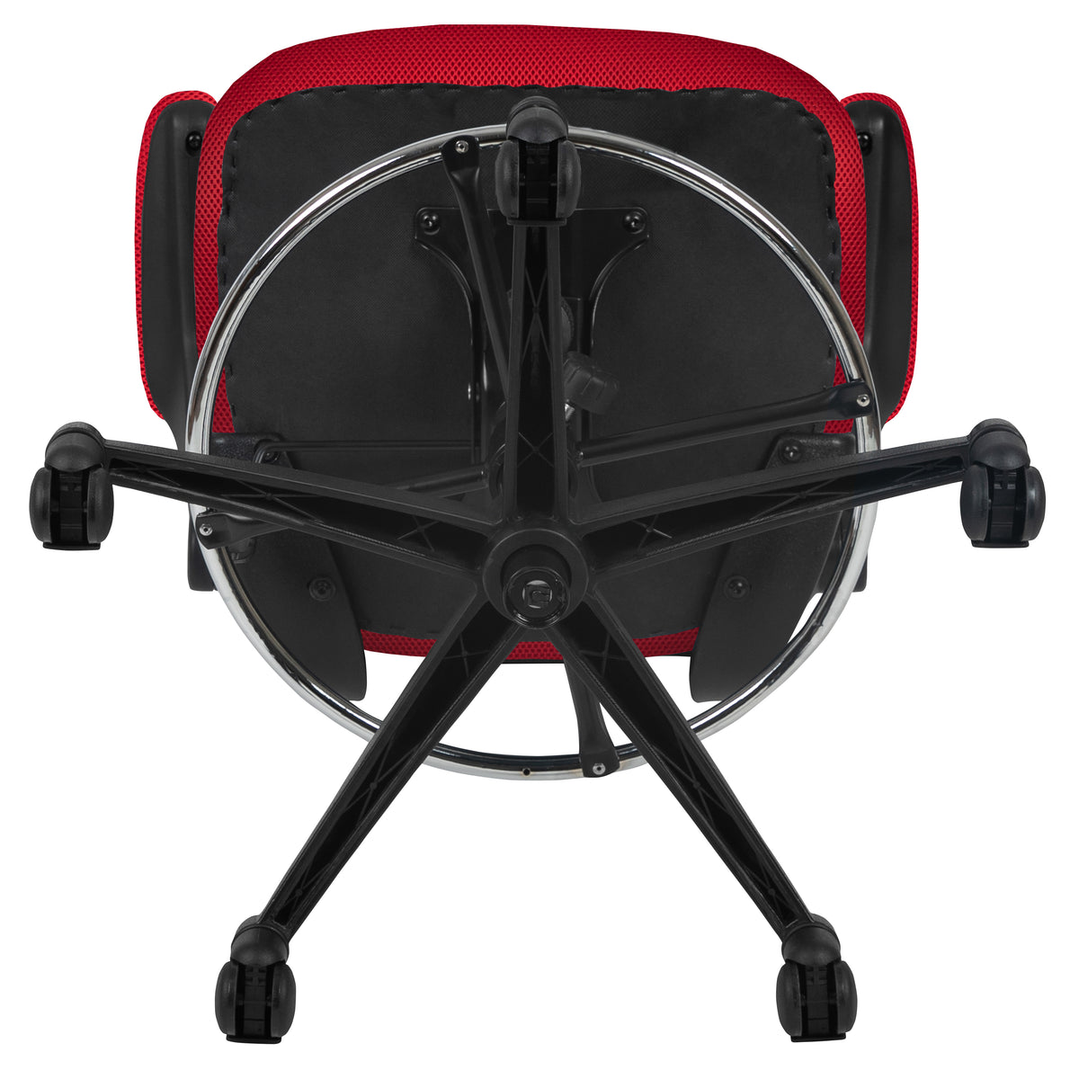Mid-Back Mesh Ergonomic Drafting Chair with Adjustable Foot Ring and Flip-Up Arms