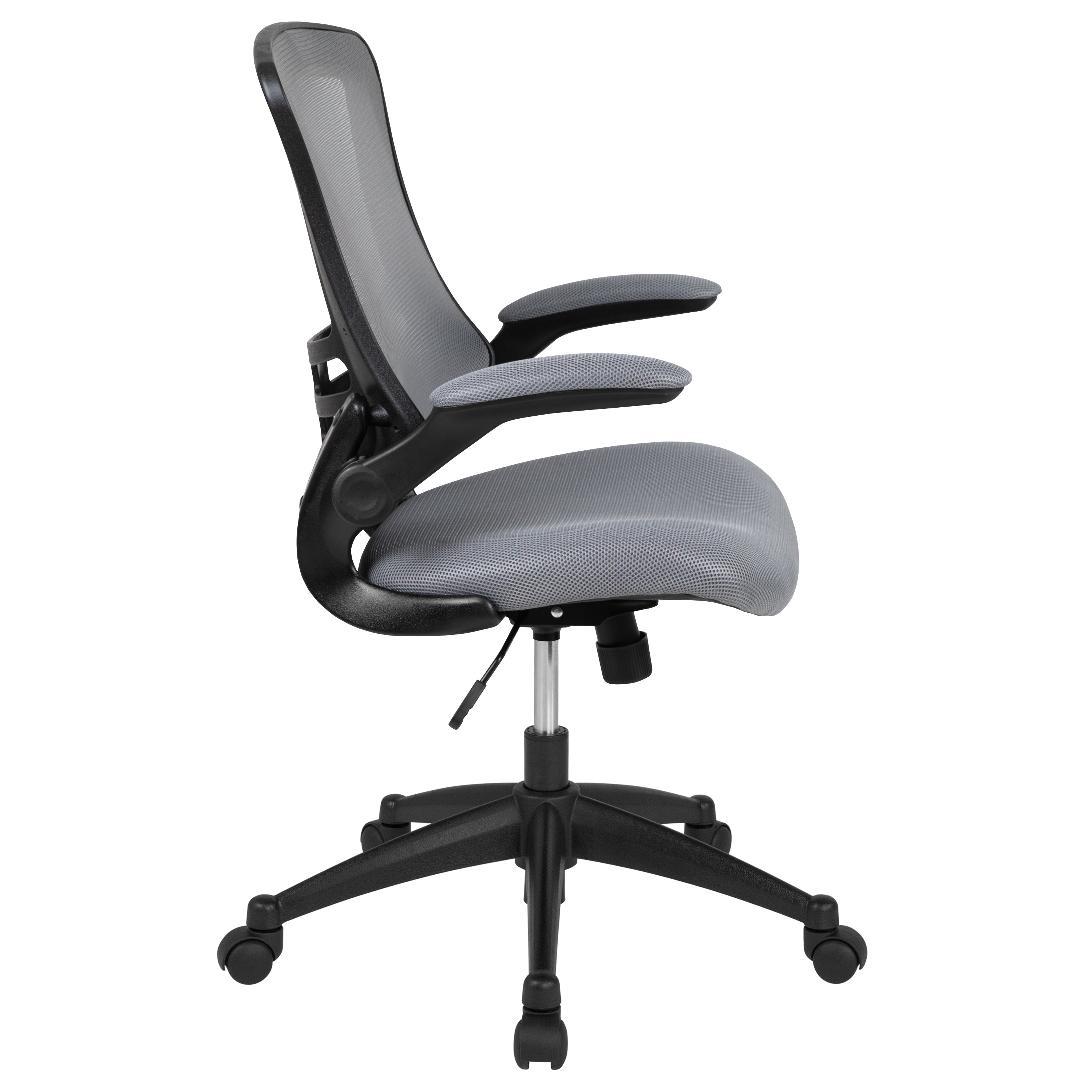 Mid-Back Mesh Swivel Ergonomic Task Office Chair with Flip-Up Arms
