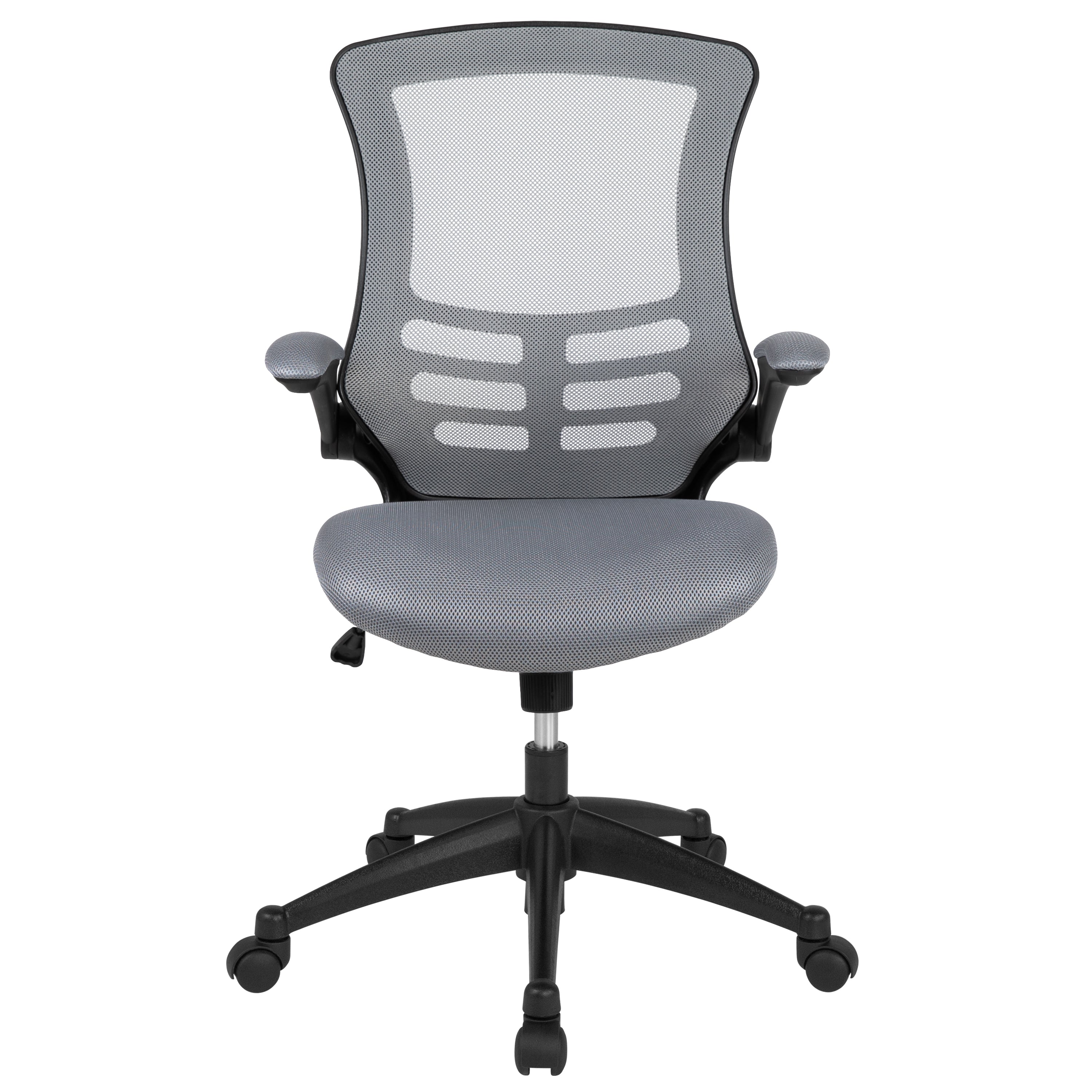 Mid-Back Mesh Swivel Ergonomic Task Office Chair with Flip-Up Arms