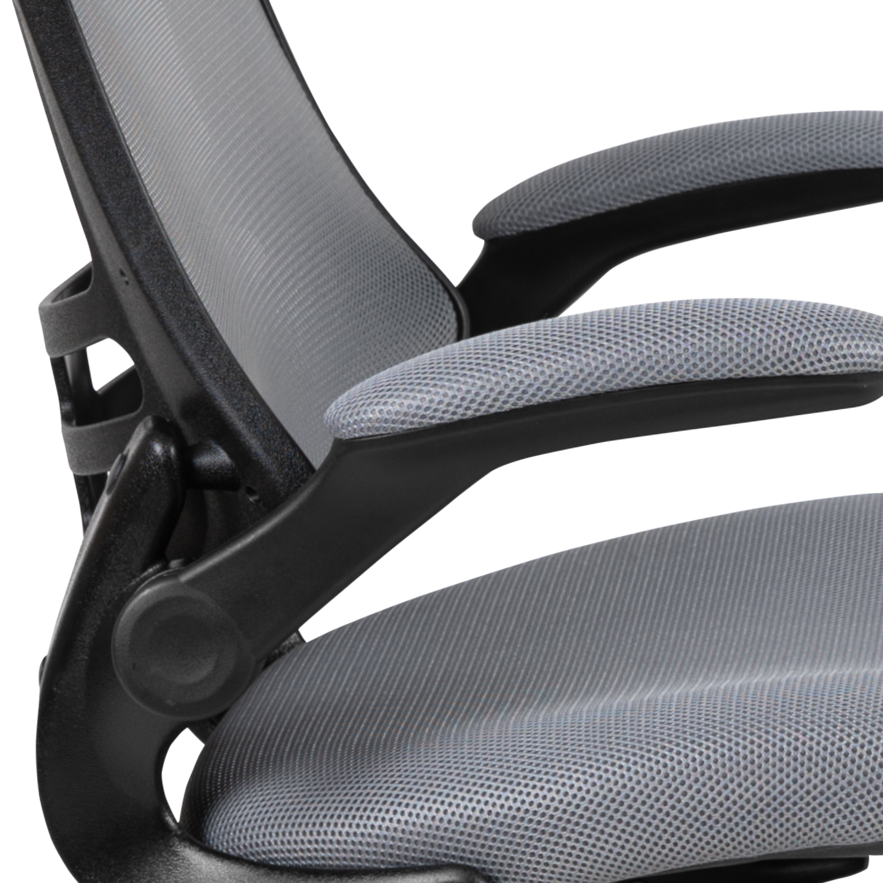 Mid-Back Mesh Swivel Ergonomic Task Office Chair with Flip-Up Arms