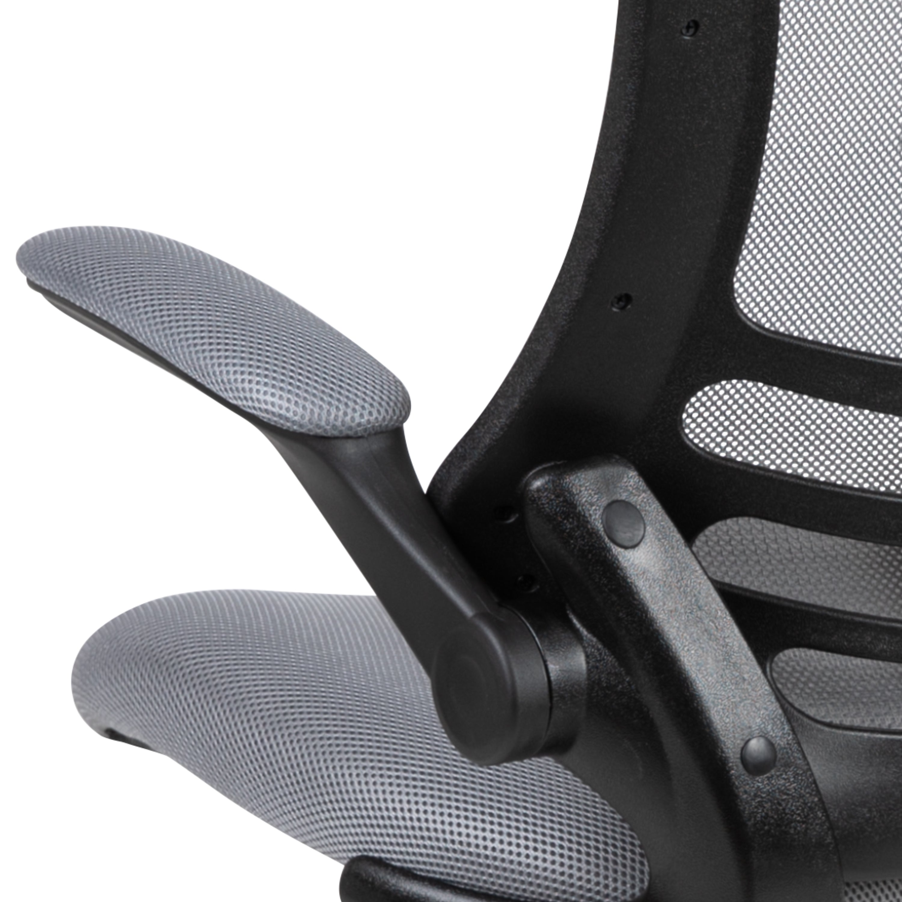 Mid-Back Mesh Swivel Ergonomic Task Office Chair with Flip-Up Arms