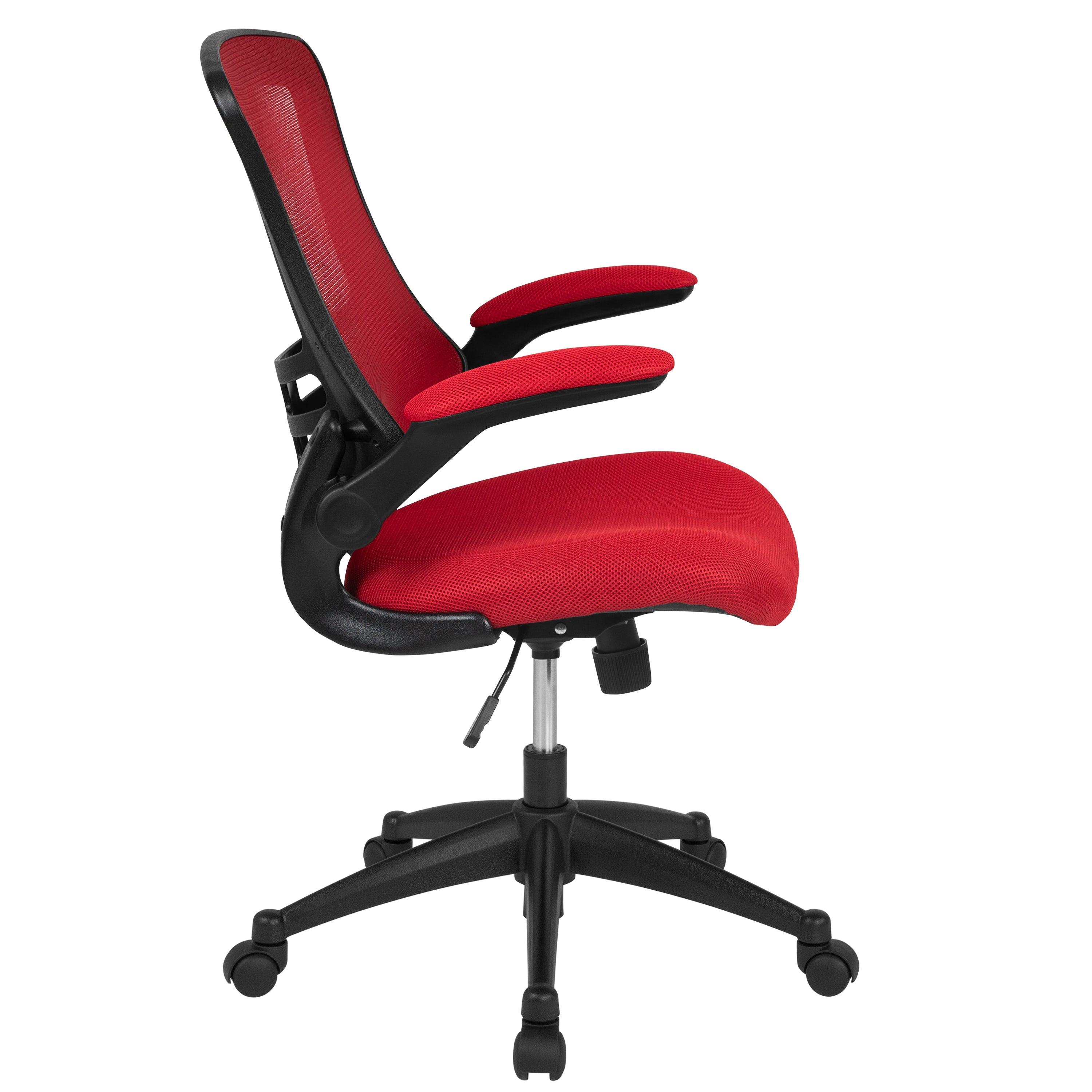 Mid-Back Mesh Swivel Ergonomic Task Office Chair with Flip-Up Arms
