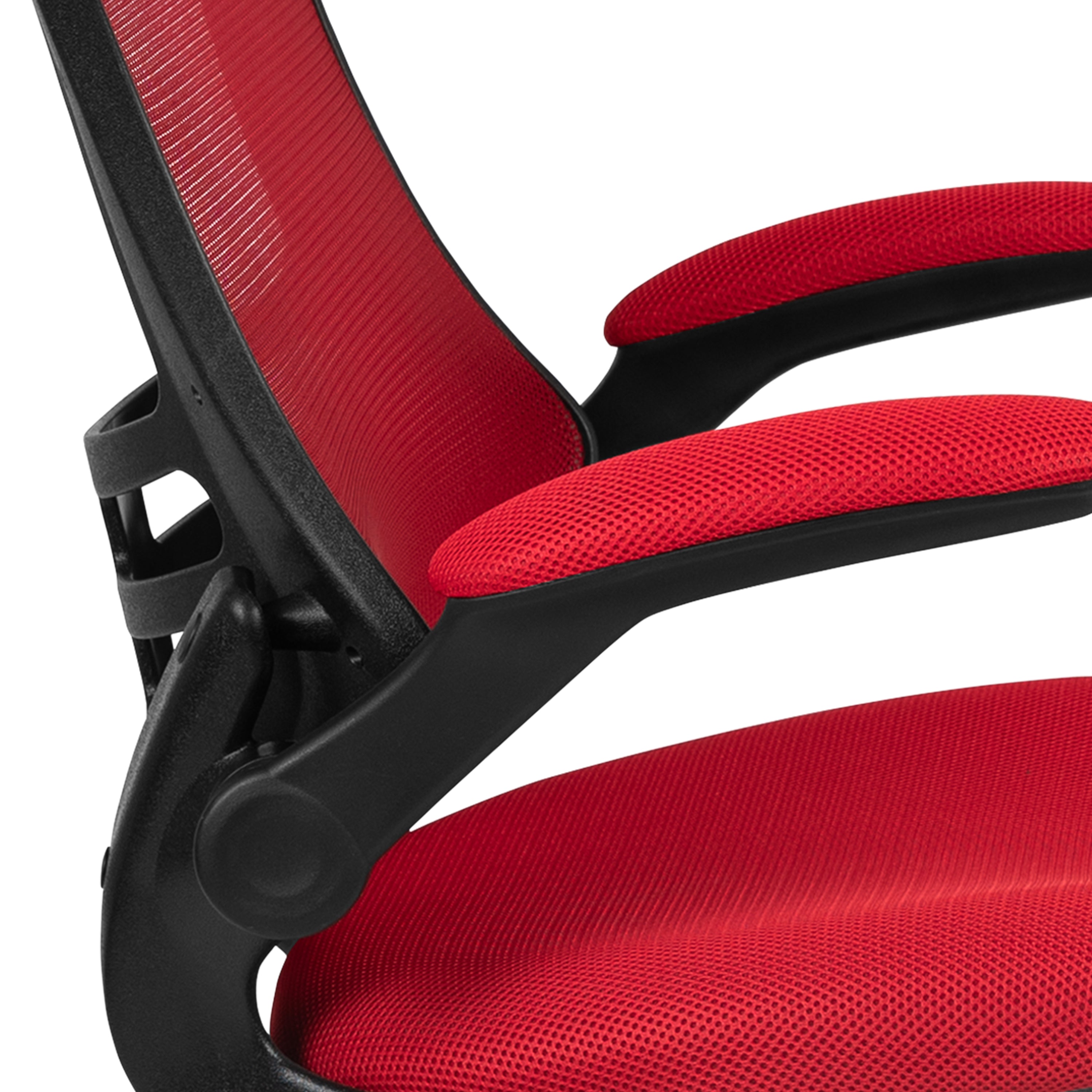 Mid-Back Mesh Swivel Ergonomic Task Office Chair with Flip-Up Arms