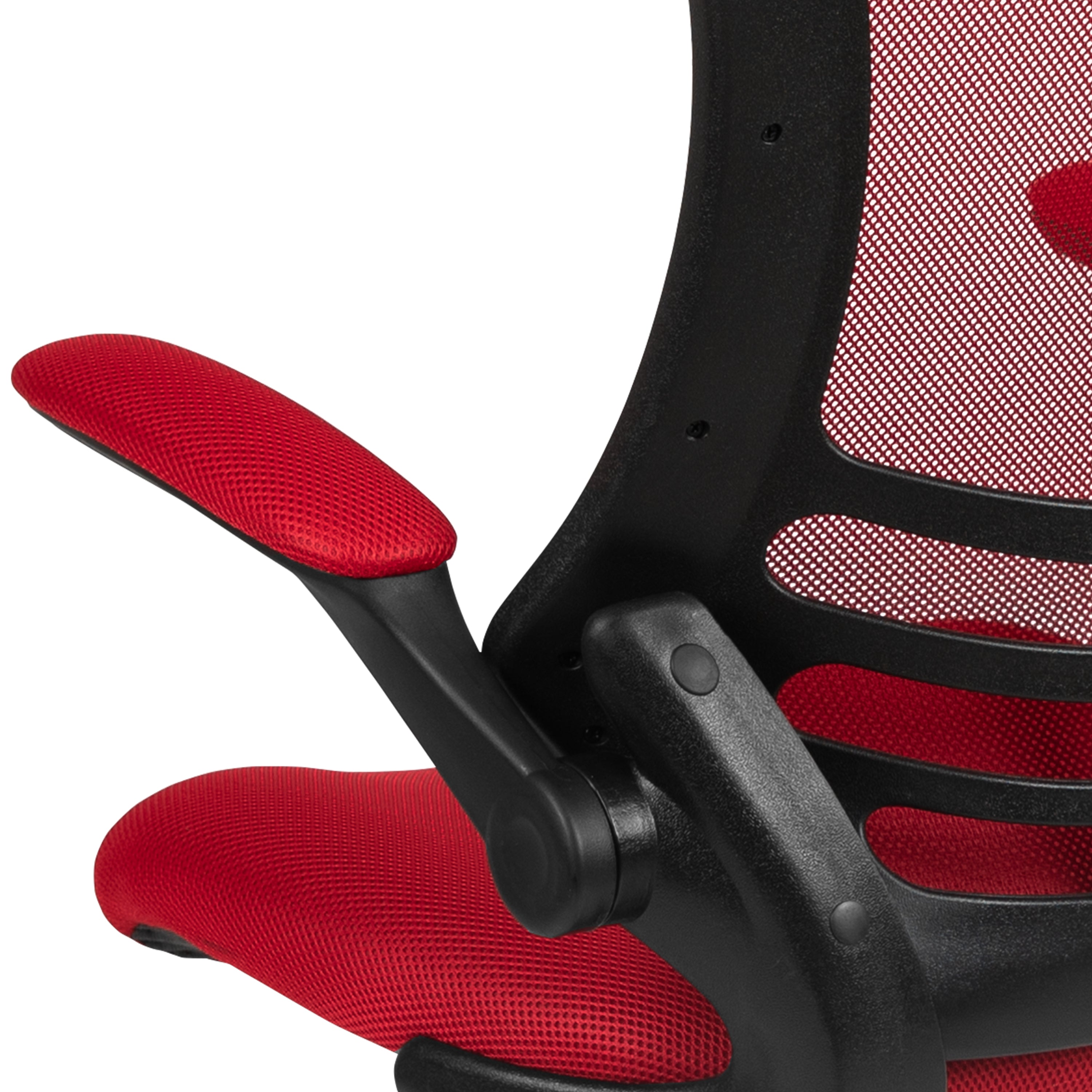 Mid-Back Mesh Swivel Ergonomic Task Office Chair with Flip-Up Arms
