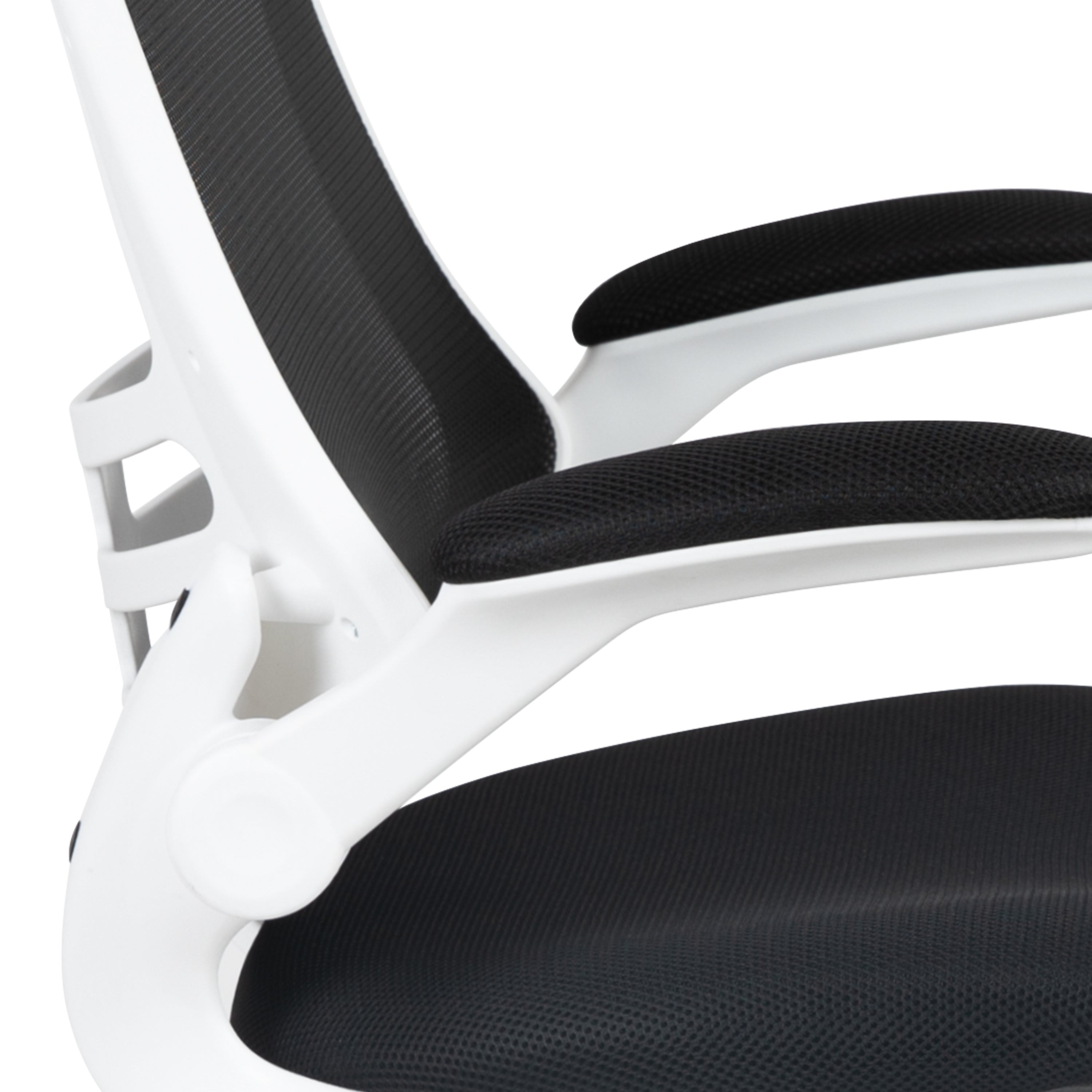 Mid-Back Mesh Swivel Ergonomic Task Office Chair with Flip-Up Arms