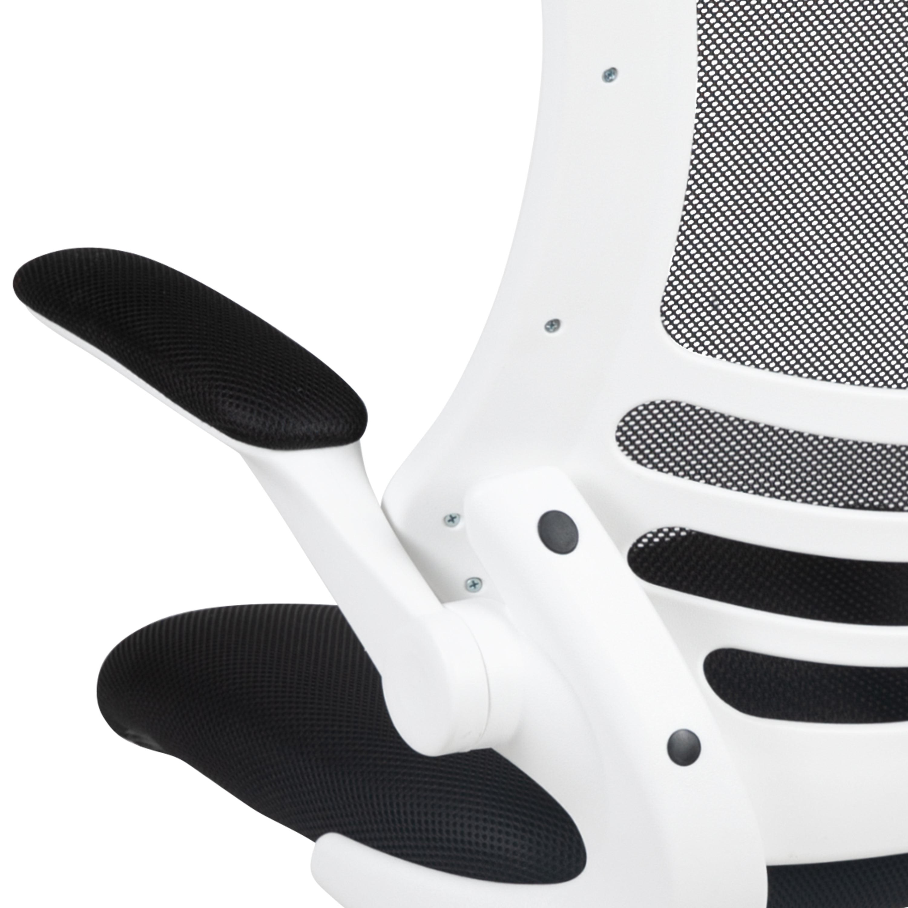Mid-Back Mesh Swivel Ergonomic Task Office Chair with Flip-Up Arms
