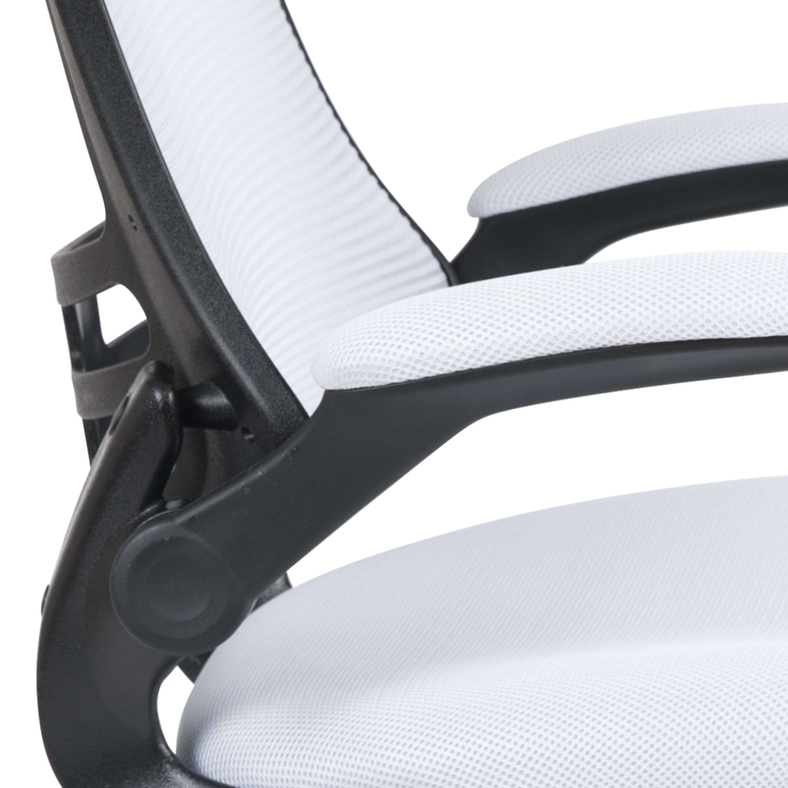 Mid-Back Mesh Swivel Ergonomic Task Office Chair with Flip-Up Arms