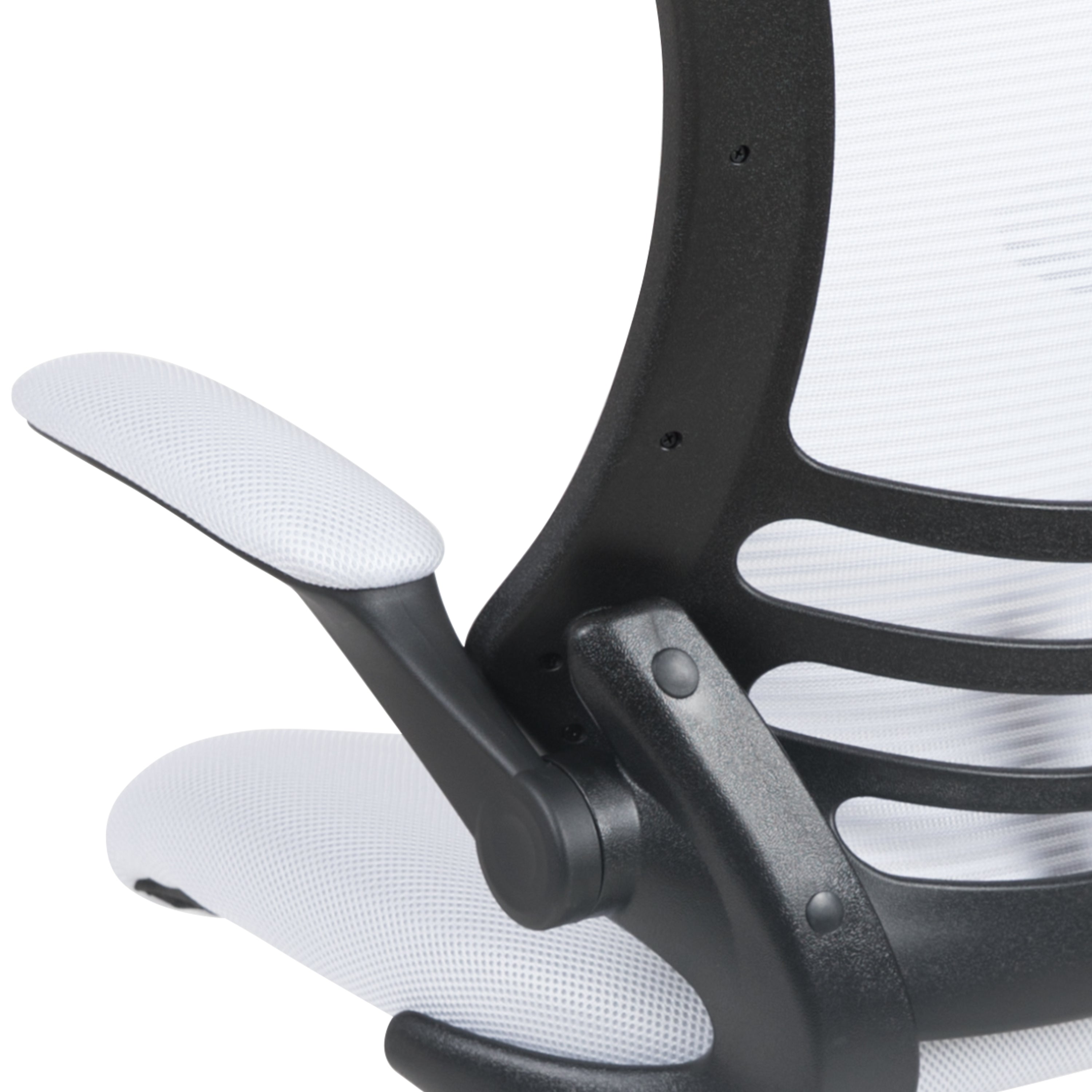 Mid-Back Mesh Swivel Ergonomic Task Office Chair with Flip-Up Arms