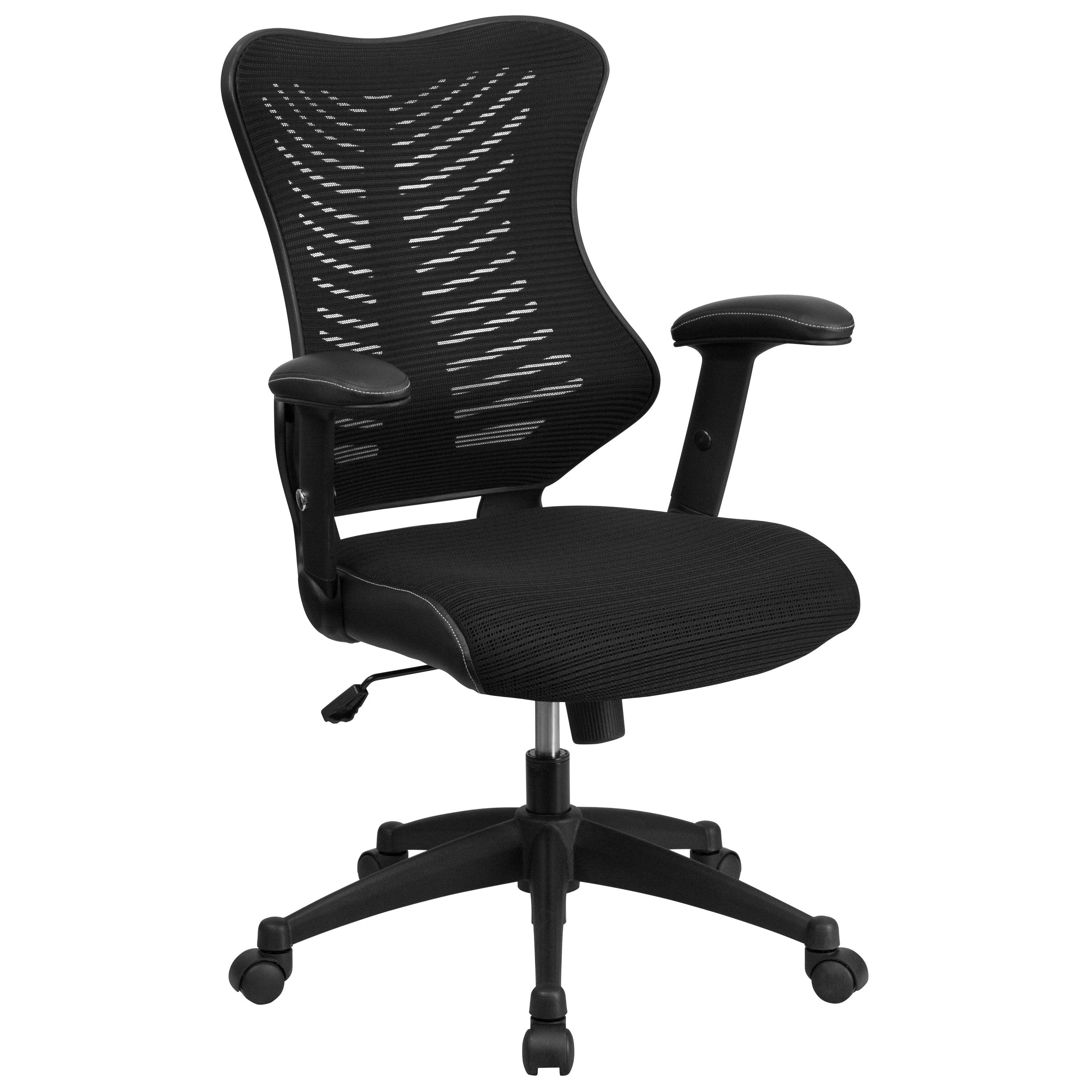 High Back Designer Mesh Executive Swivel Ergonomic Office Chair with Adjustable Arms-Office Chair-Flash Furniture-Wall2Wall Furnishings