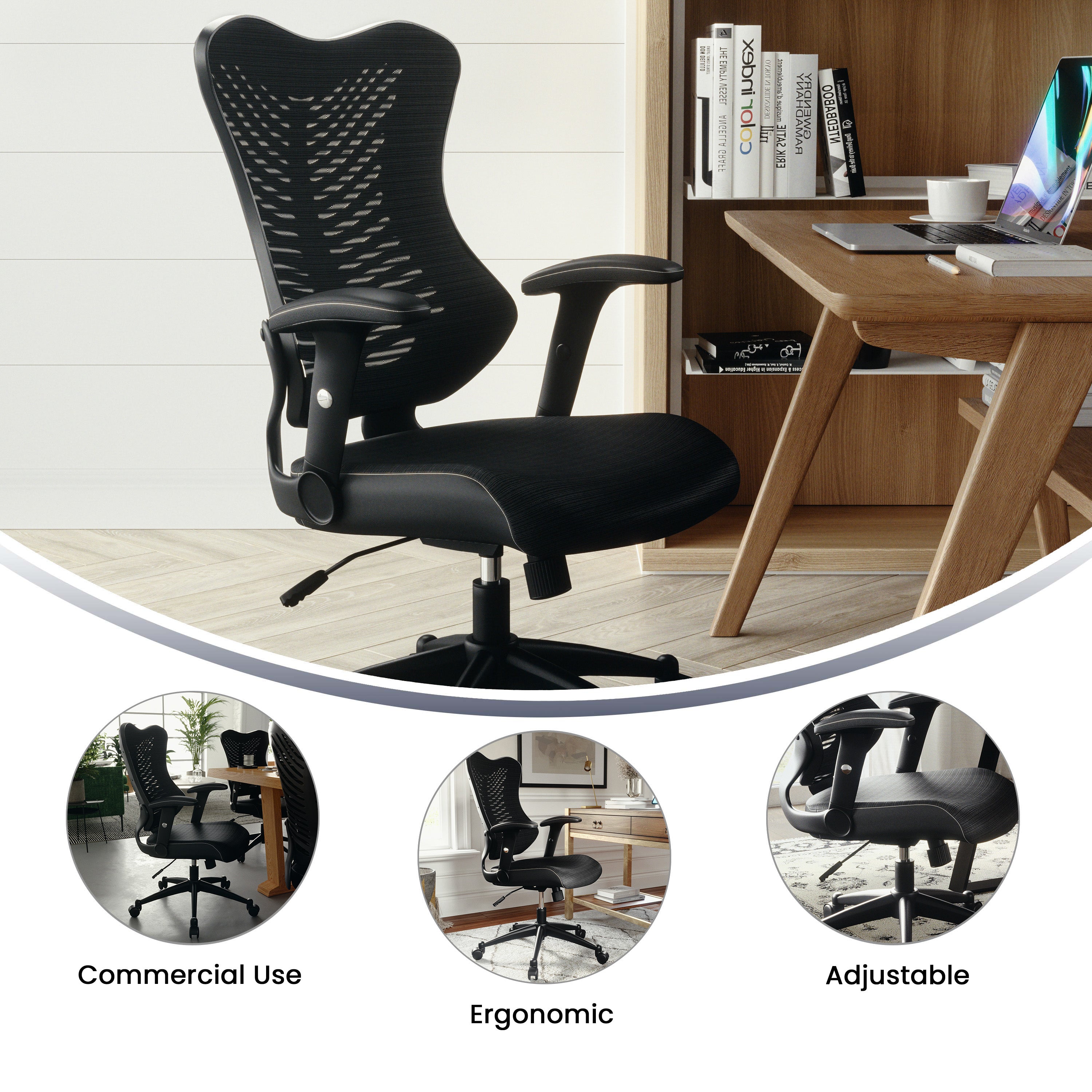 High Back Designer Mesh Executive Swivel Ergonomic Office Chair with Adjustable Arms