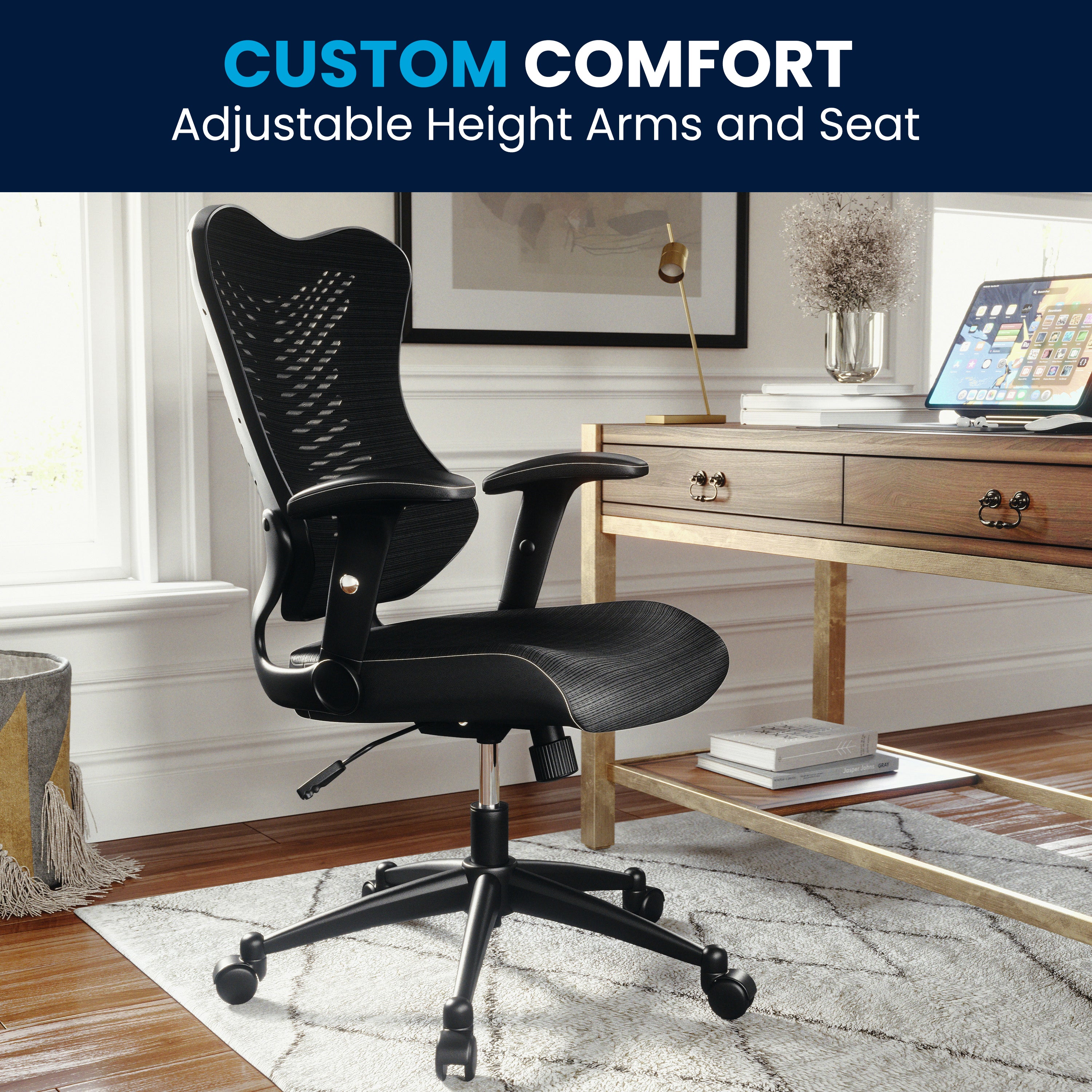 High Back Designer Mesh Executive Swivel Ergonomic Office Chair with Adjustable Arms