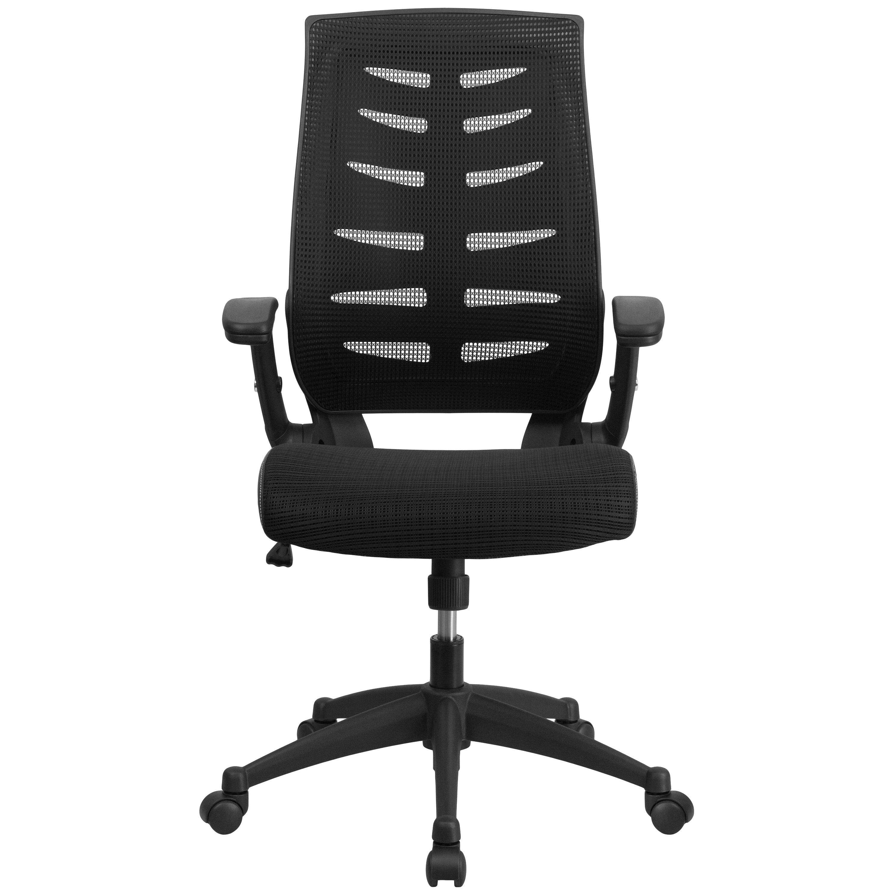 High Back Designer Mesh Executive Swivel Ergonomic Office Chair with Height Adjustable Flip-Up Arms-Office Chair-Flash Furniture-Wall2Wall Furnishings
