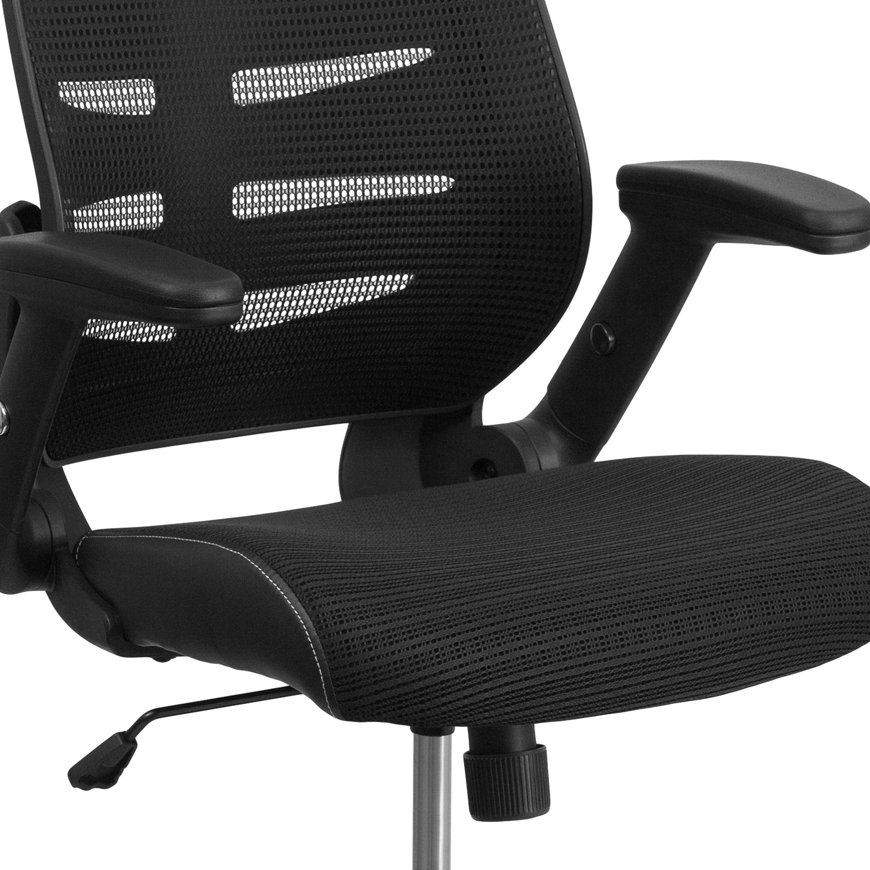 High Back Designer Mesh Executive Swivel Ergonomic Office Chair with Height Adjustable Flip-Up Arms