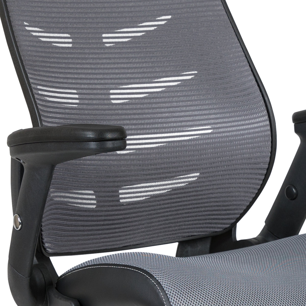 High Back Mesh Spine-Back Ergonomic Drafting Chair with Adjustable Foot Ring and Adjustable Flip-Up Arms