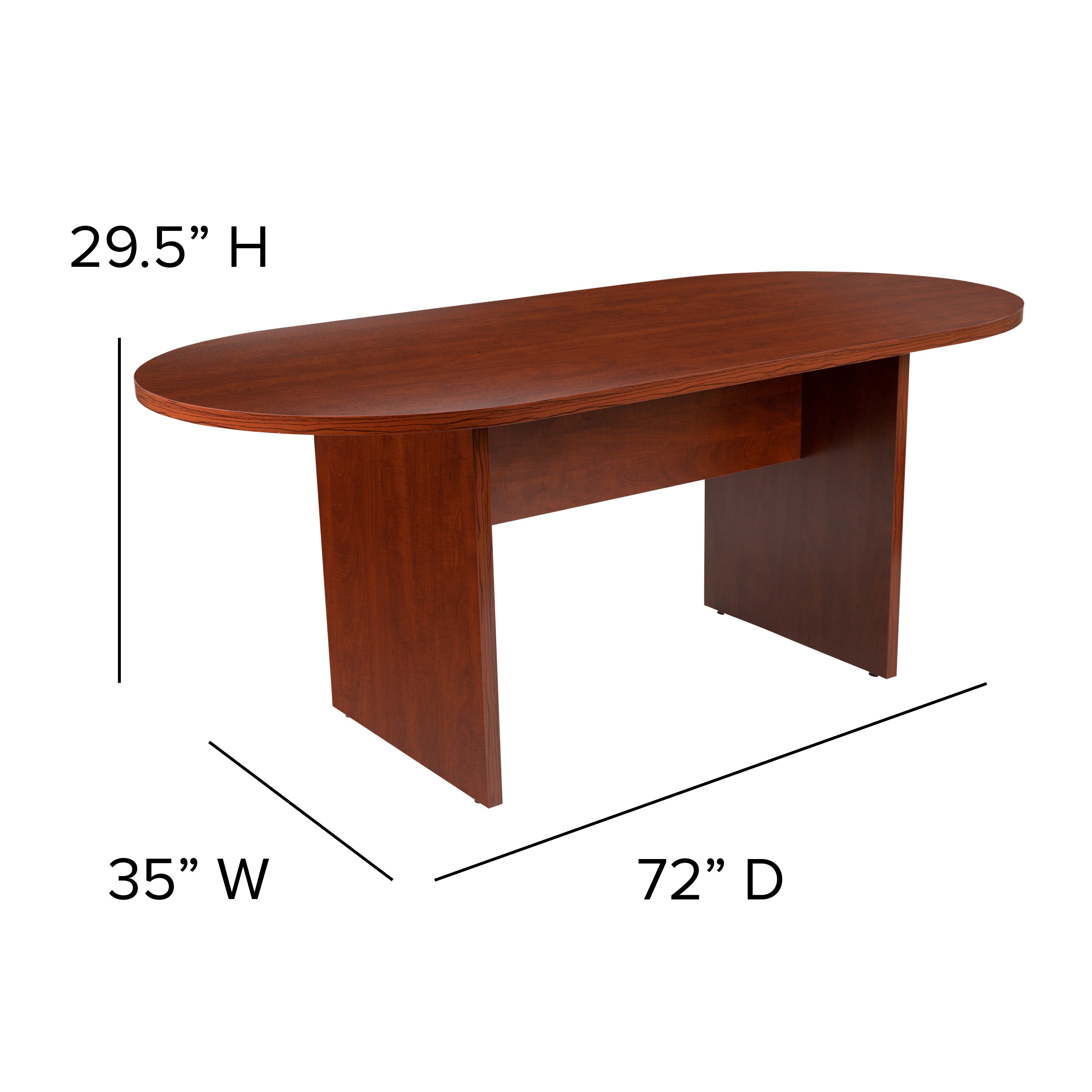 5 Piece Oval Conference Table Set with 4 LeatherSoft Executive Chairs-Office Bundle - Conference Table, Chair-Flash Furniture-Wall2Wall Furnishings