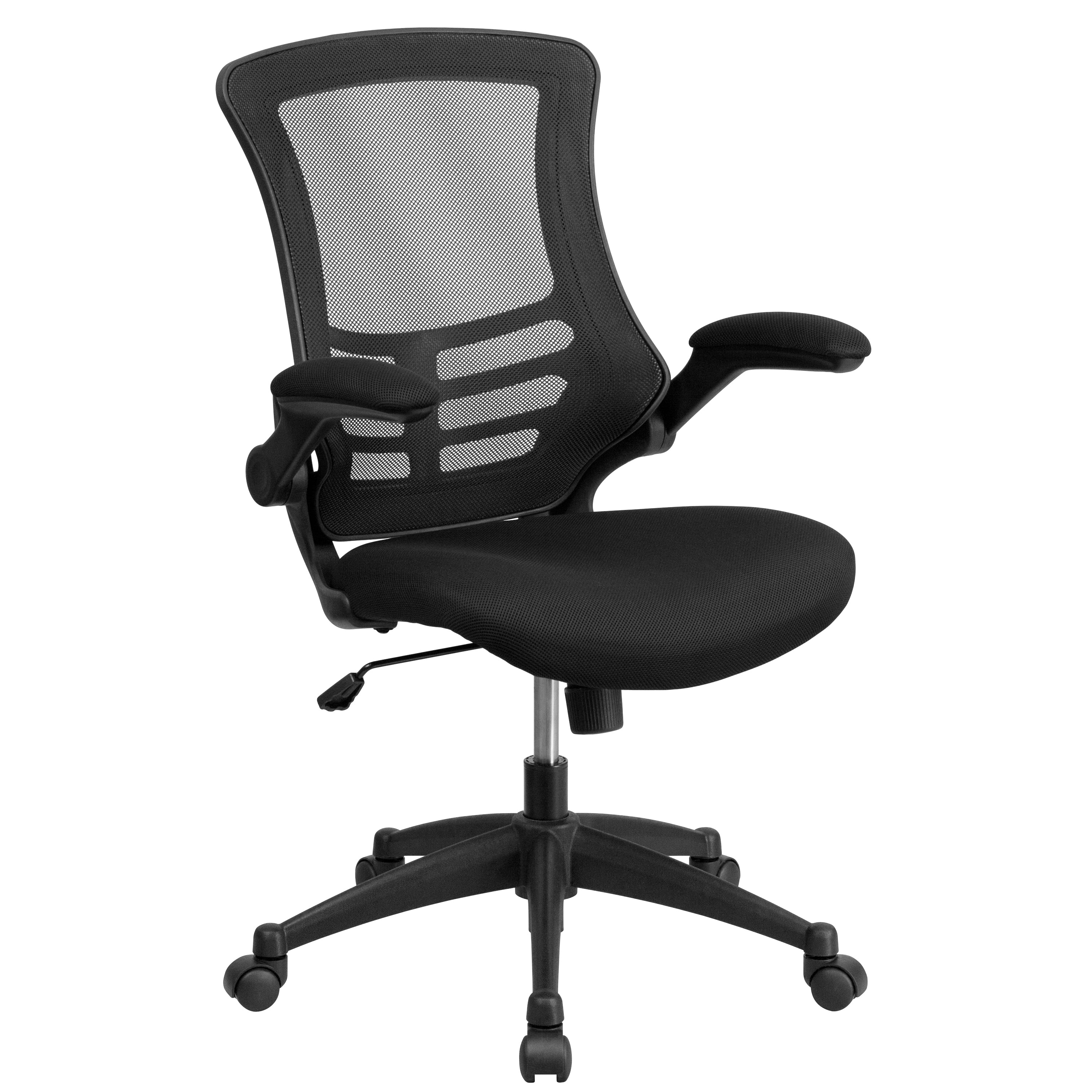 Work From Home Kit - Adjustable Computer Desk, Ergonomic Mesh Office Chair and Locking Mobile Filing Cabinet with Inset Handles