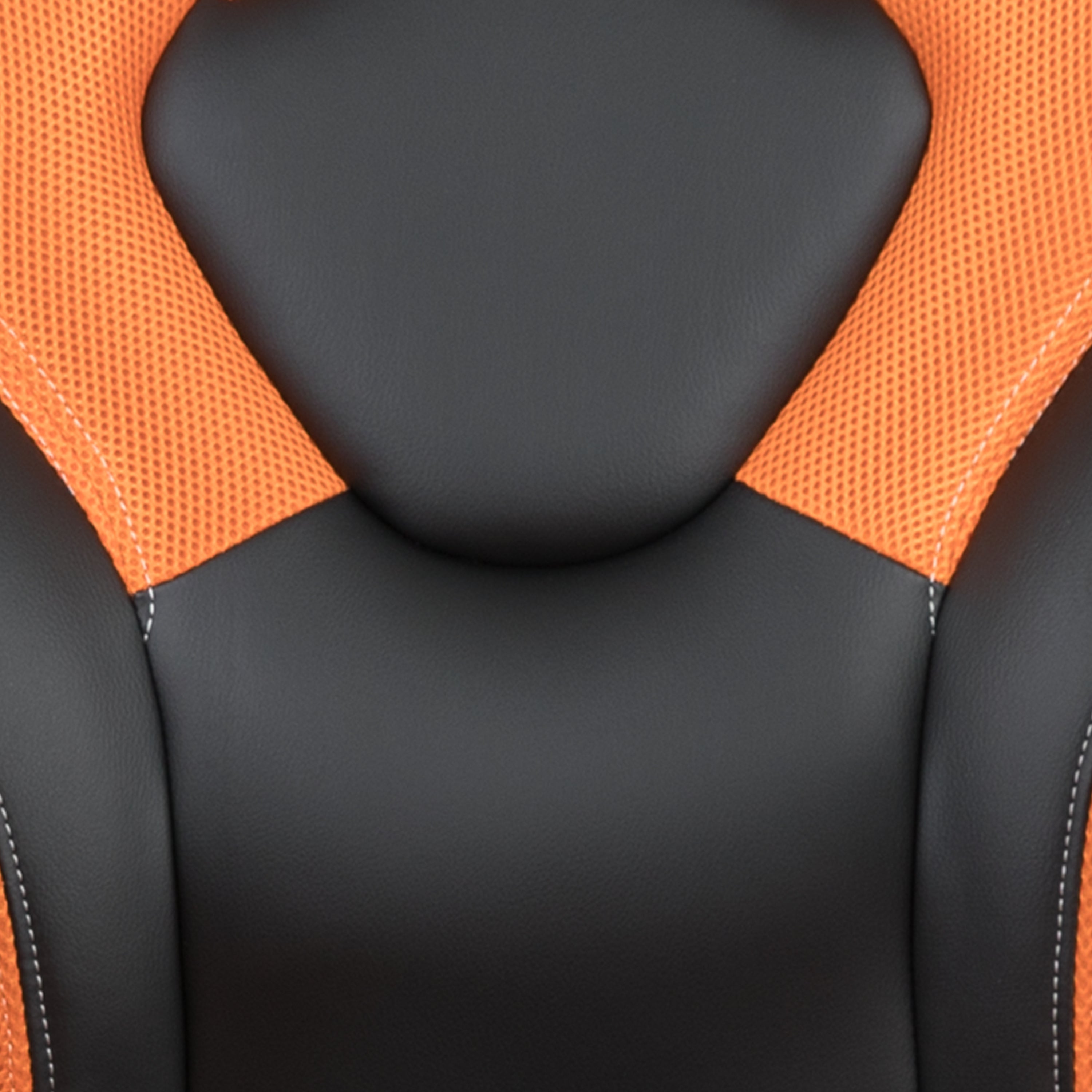 Gaming Desk and Racing Chair Set with Cup Holder, Headphone Hook and Removable Mouse Pad Top - 2 Wire Management Holes