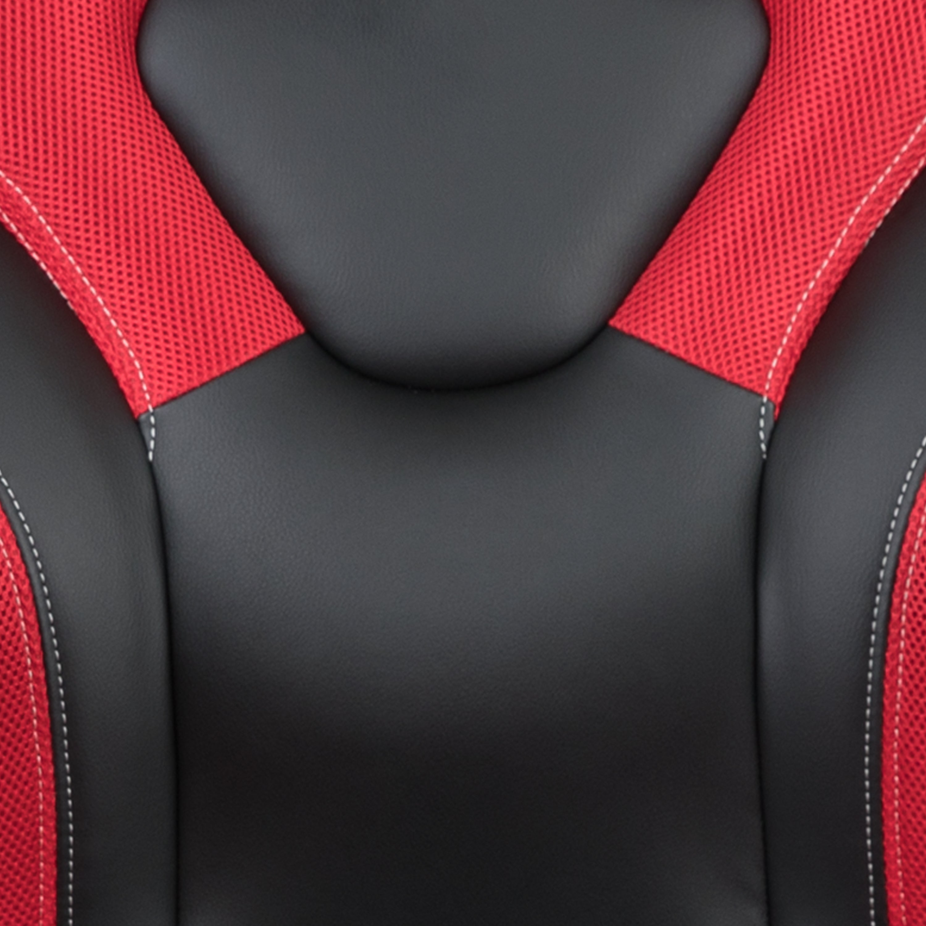 Gaming Desk and Racing Chair Set with Cup Holder, Headphone Hook and Removable Mouse Pad Top - 2 Wire Management Holes