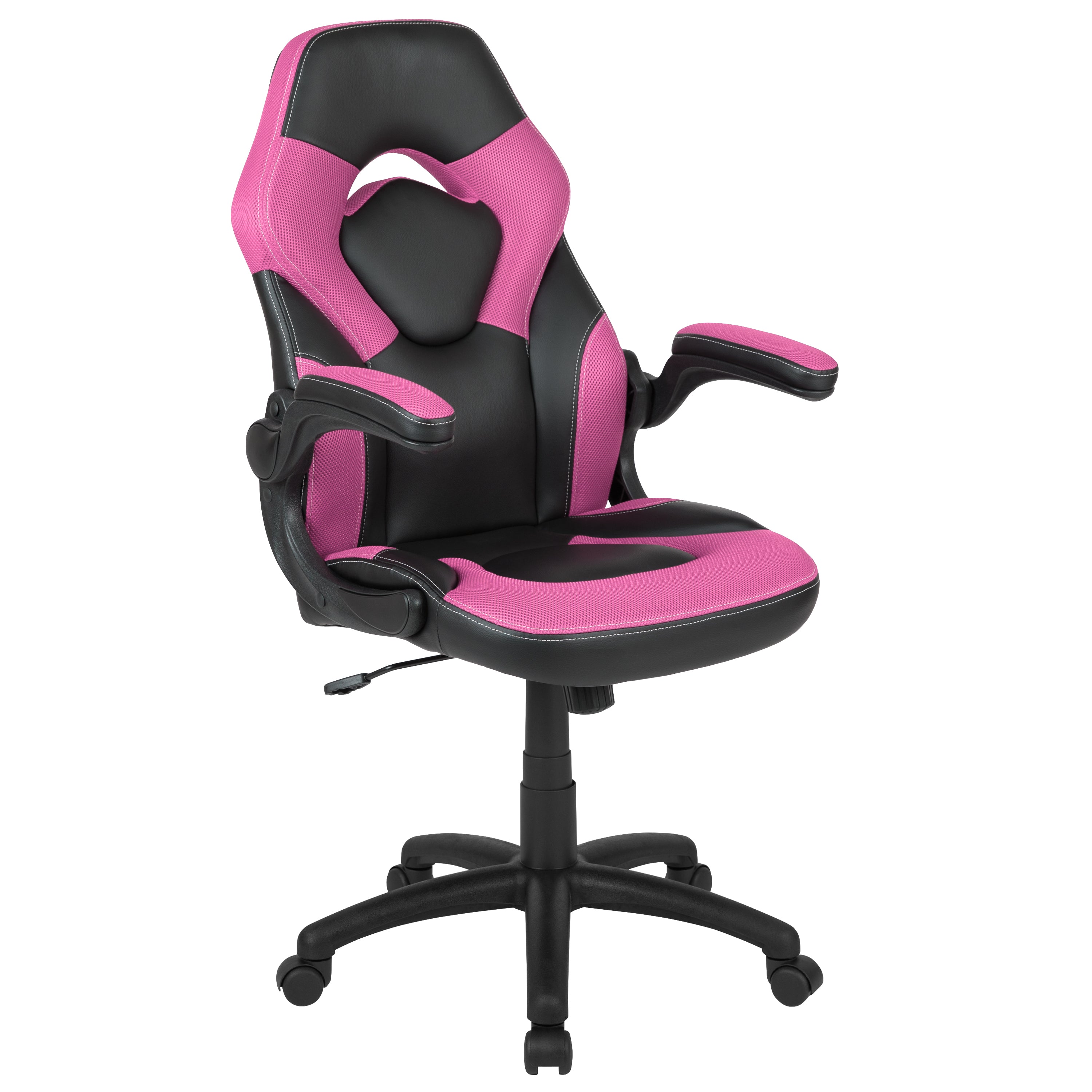 Gaming Desk and Racing Chair Set with Cup Holder, Headphone Hook, and Monitor/Smartphone Stand