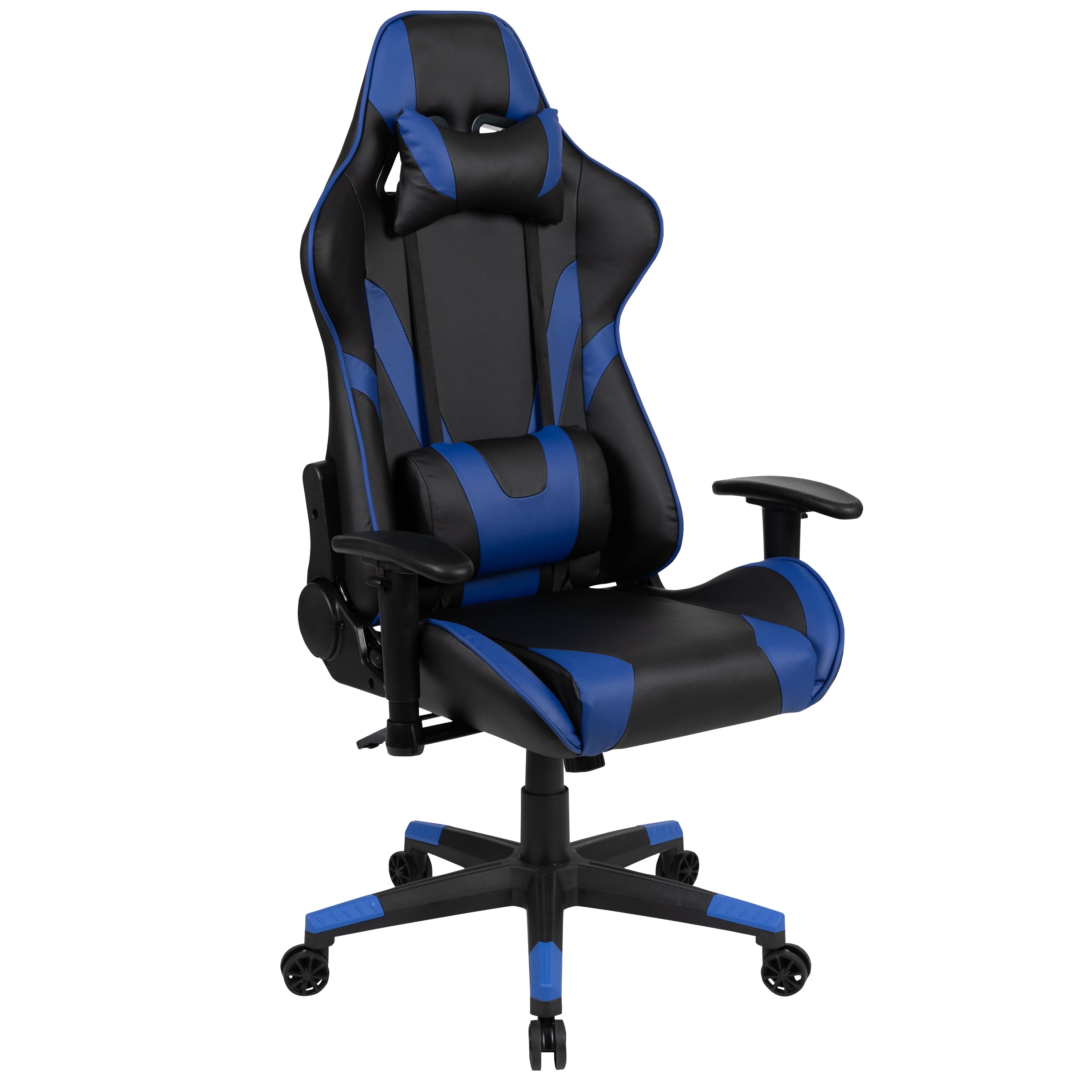 Gaming Desk and Reclining Gaming Chair Set with Cup Holder, Headphone Hook & Removable Mouse Pad Top - Wire Management