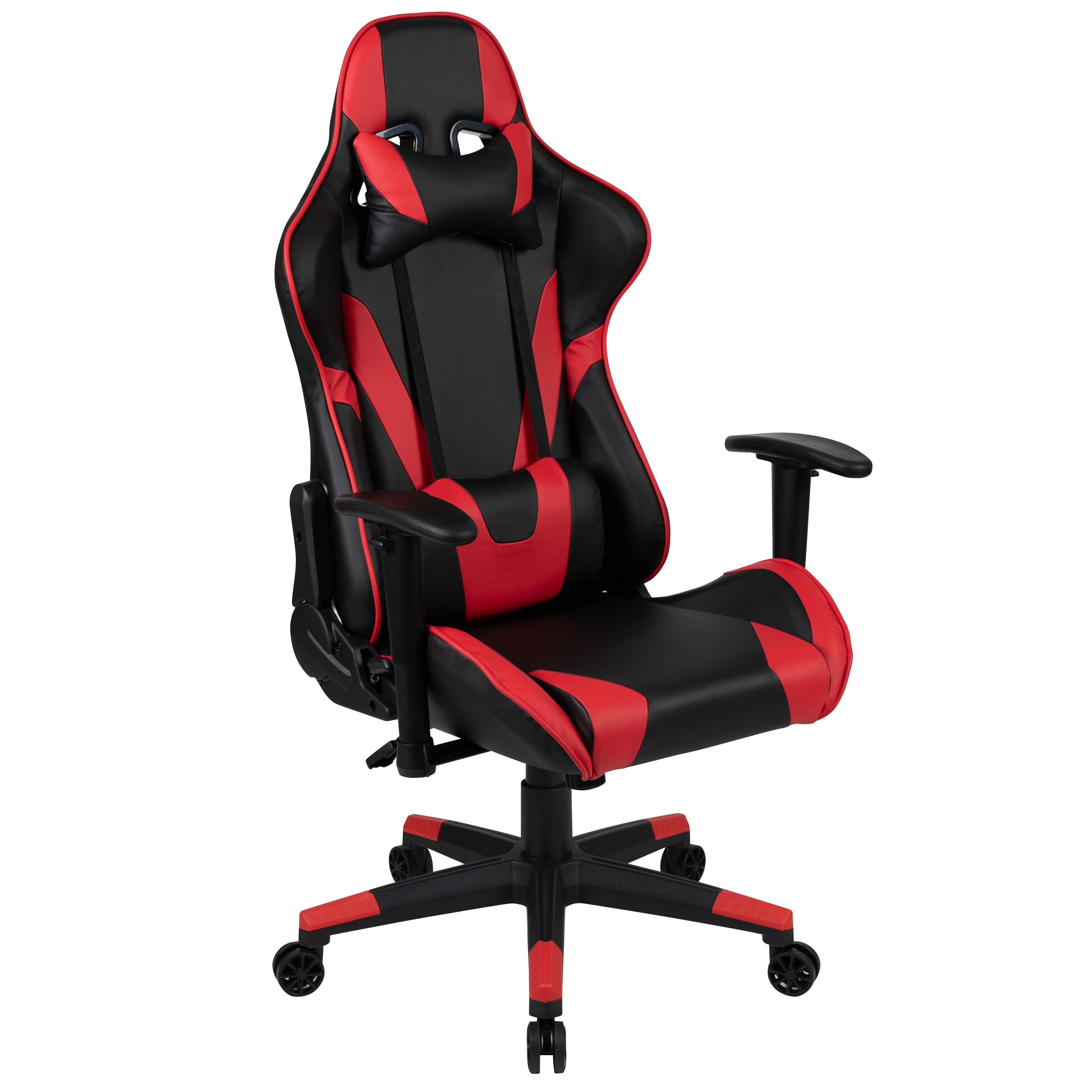 Gaming Desk and Reclining Gaming Chair Set with Cup Holder, Headphone Hook & Removable Mouse Pad Top - Wire Management