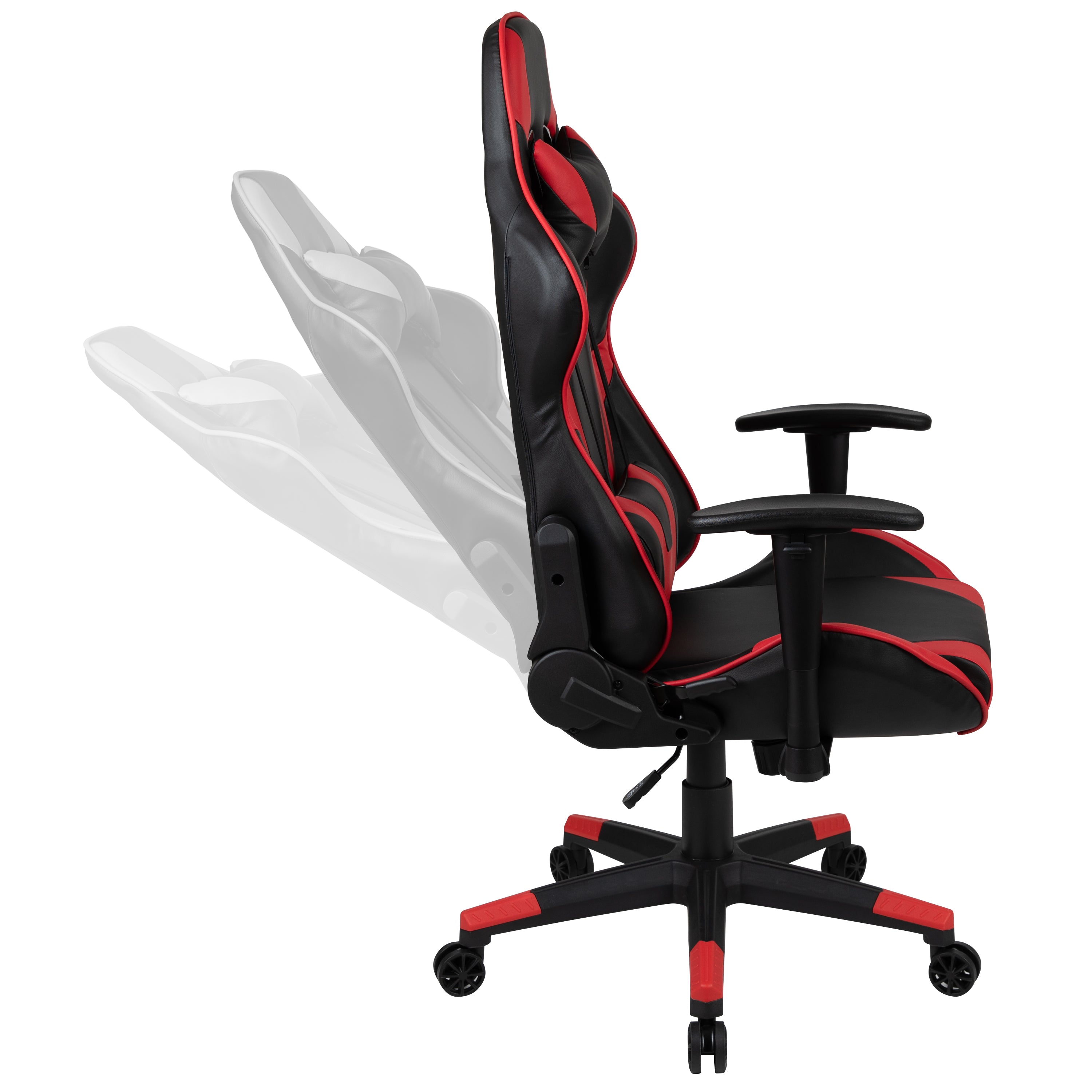 Gaming Desk and Reclining Gaming Chair Set with Cup Holder, Headphone Hook & Removable Mouse Pad Top - Wire Management