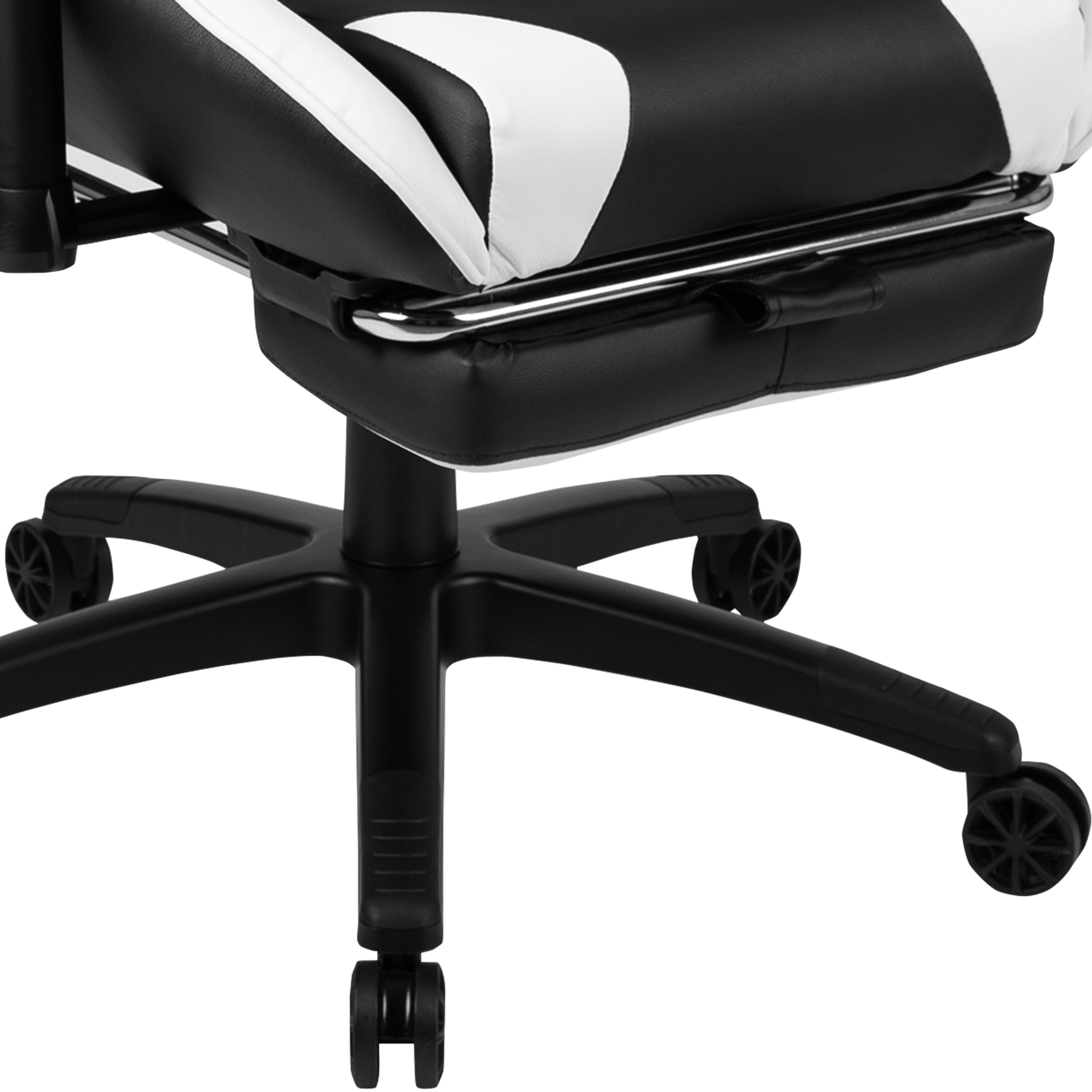 Gaming Desk and Footrest Reclining Gaming Chair Set with Cup Holder and Headphone Hook