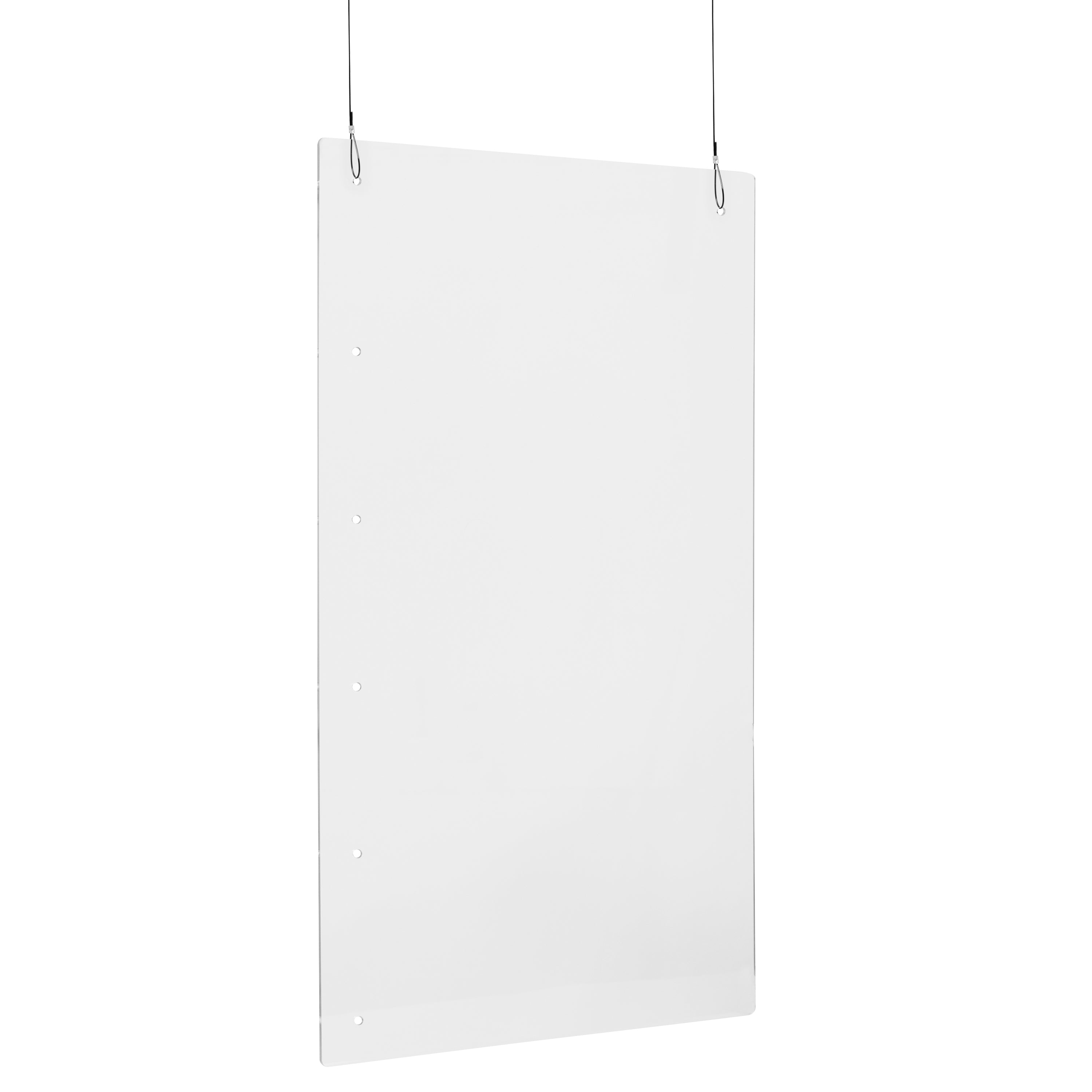 Suspended Register Shield / Sneeze Guard - Mounting or Hanging Hardware Included-Mounted Partitions-Flash Furniture-Wall2Wall Furnishings