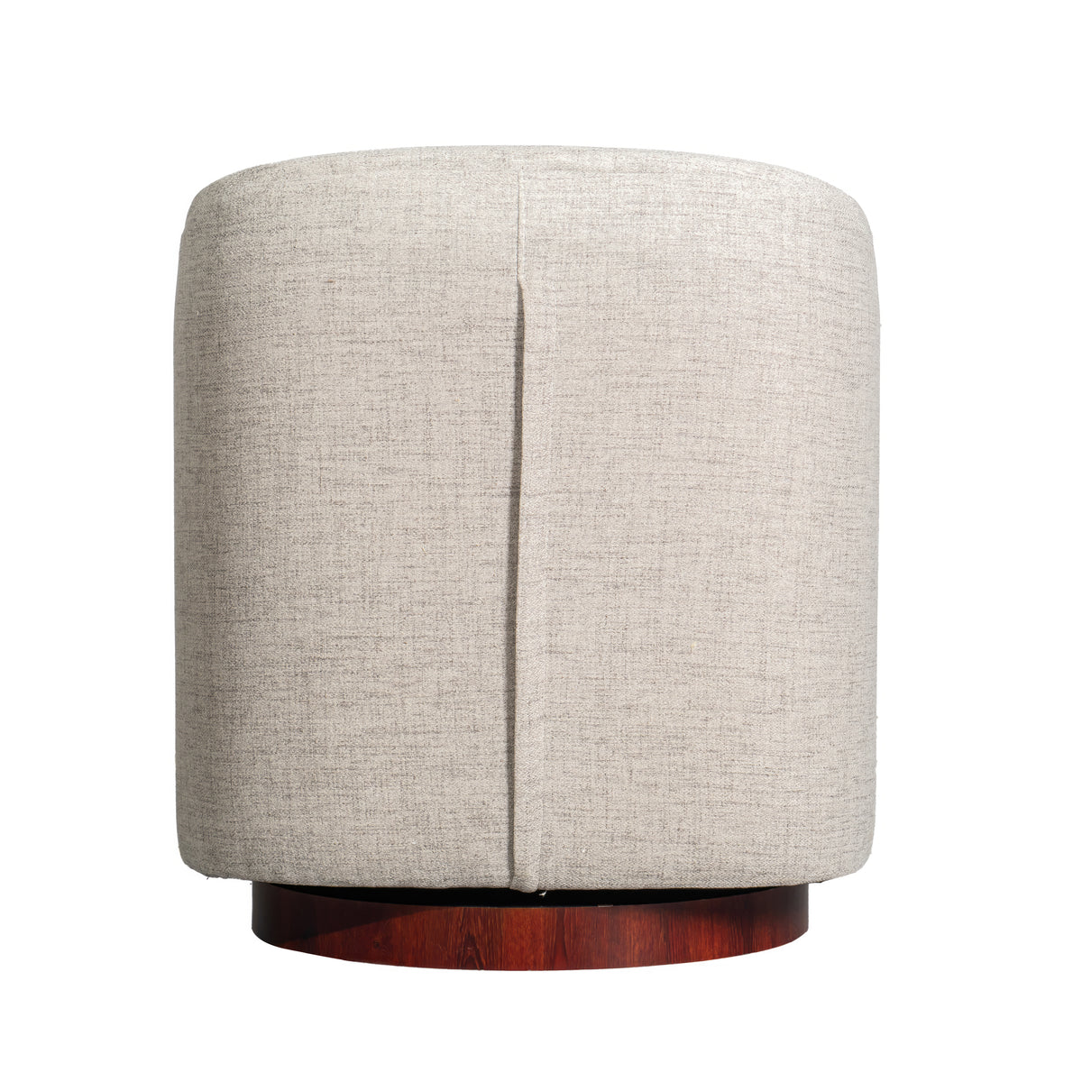 Dean Club Style Commercial Barrel Accent Armchair with 360 Degree Swivel Metal Base and Sloped Armrests